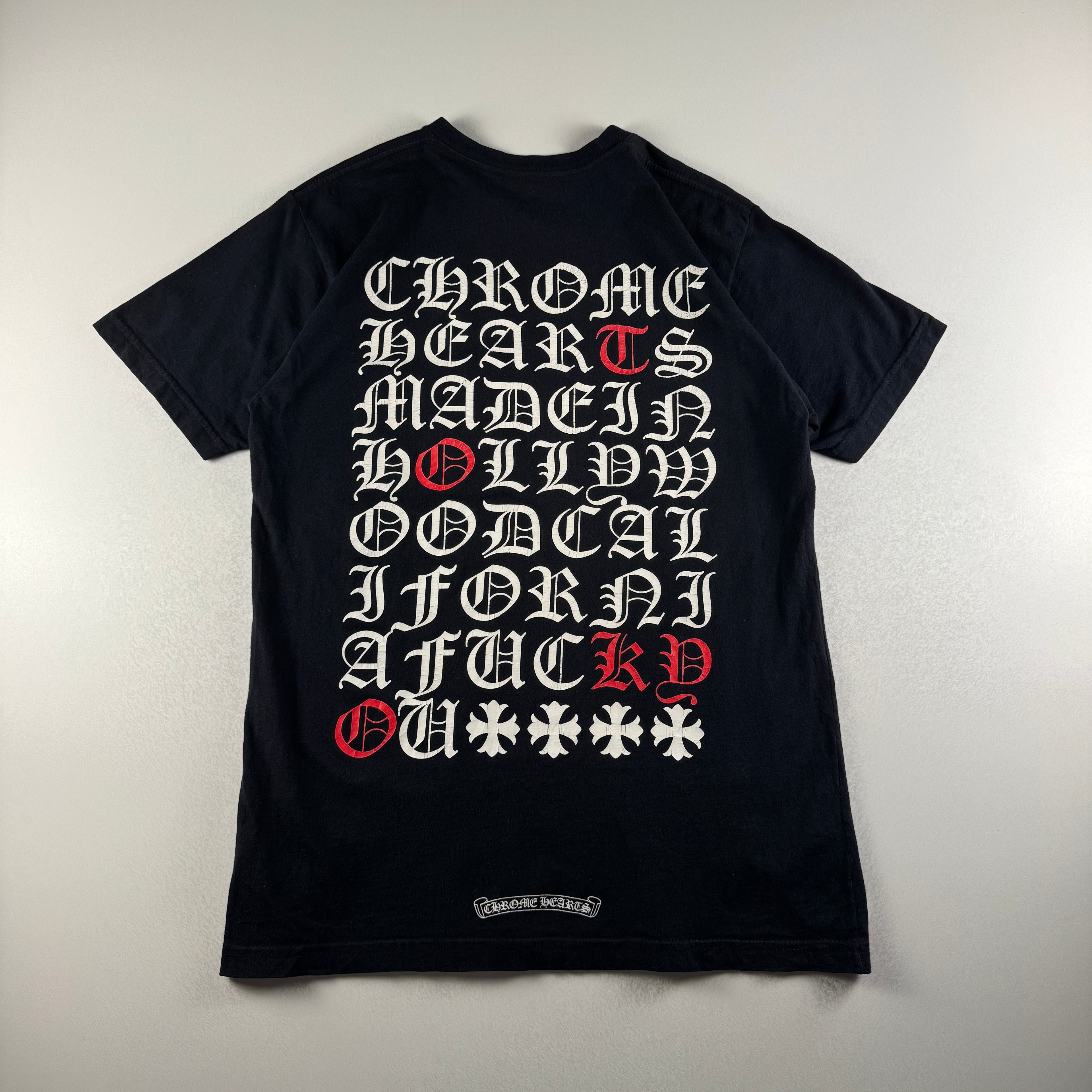 Chrome Hearts Made in Hollywood Exclusive Text Black Tee (M)