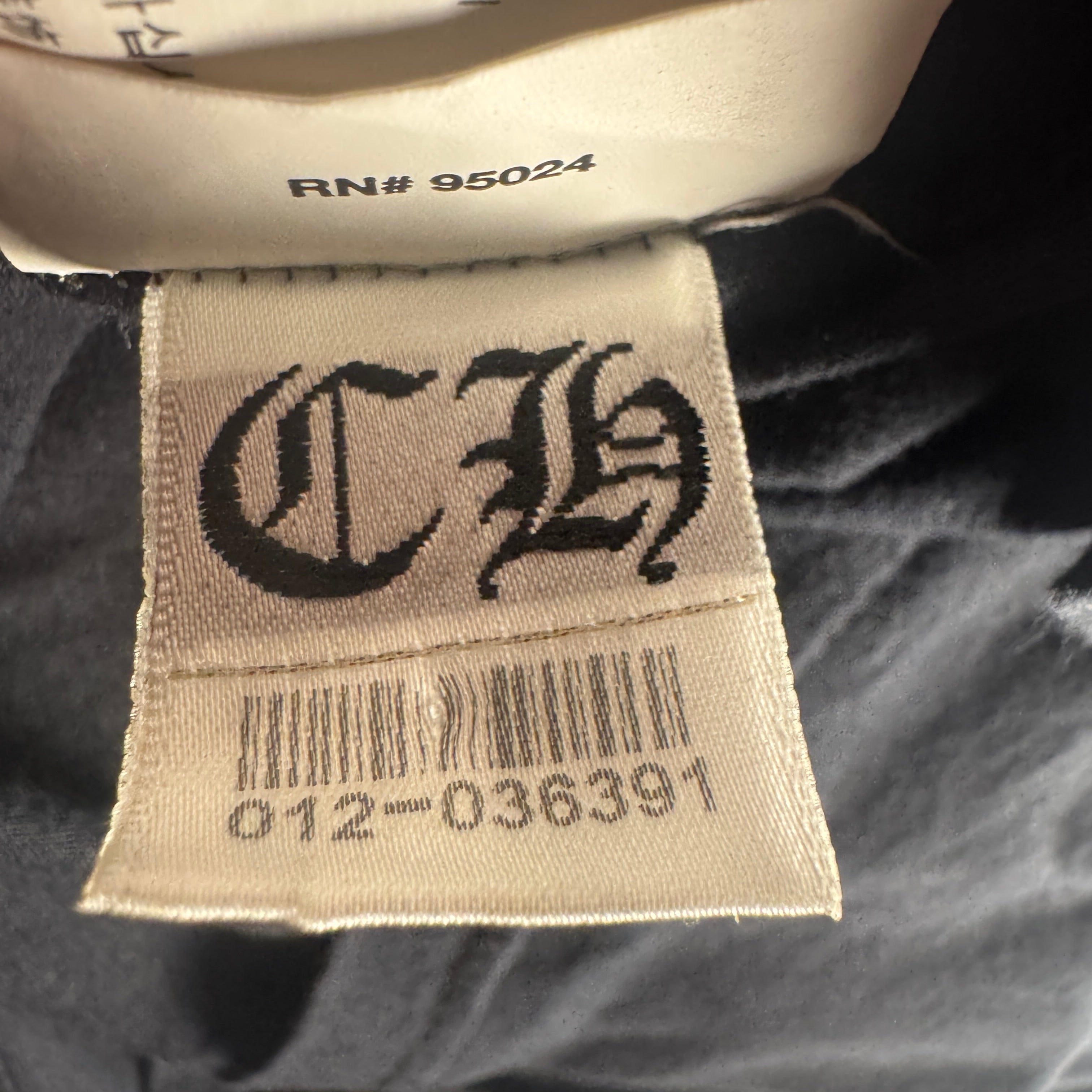 Chrome Hearts Plus Scroll Logo Faded Pocket Black Tee (S)