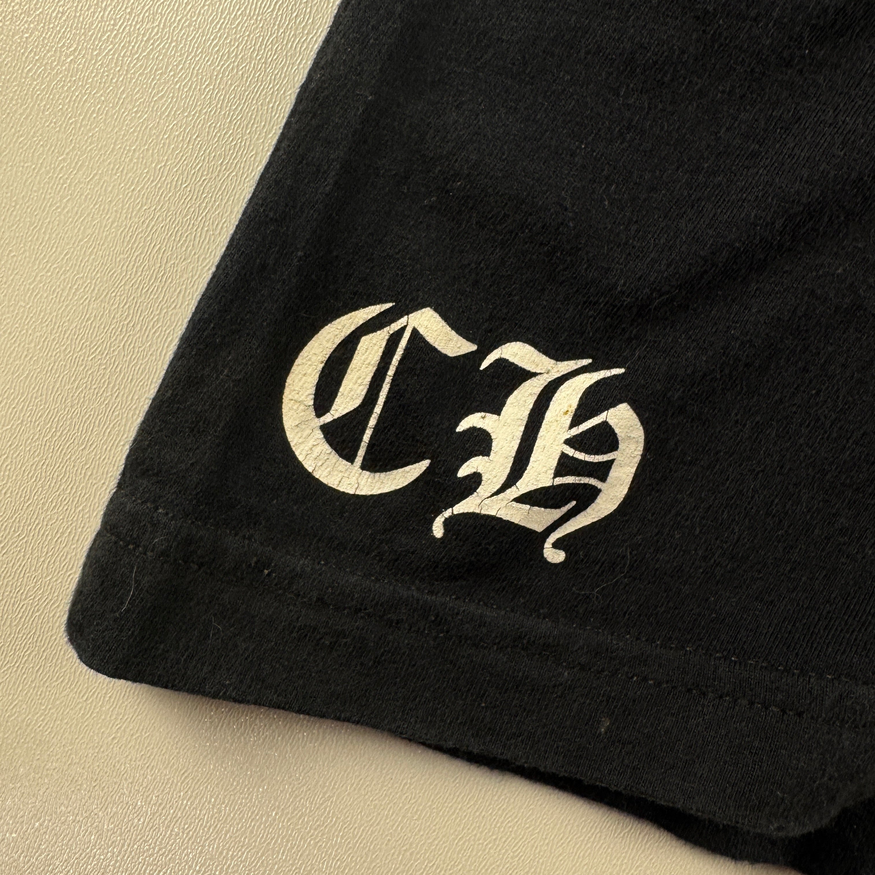 Chrome Hearts Vertical Crosses Logo Pocket Black Tee (S)