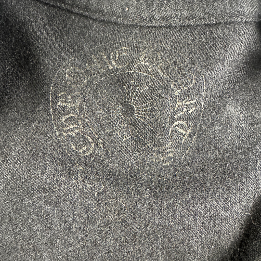 Chrome Hearts Vertical Crosses Logo Pocket Black Tee (S)