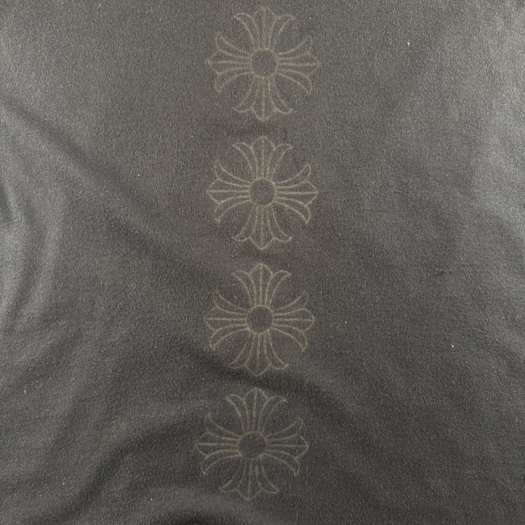 Chrome Hearts Vertical Crosses Logo Pocket Black Tee (S)
