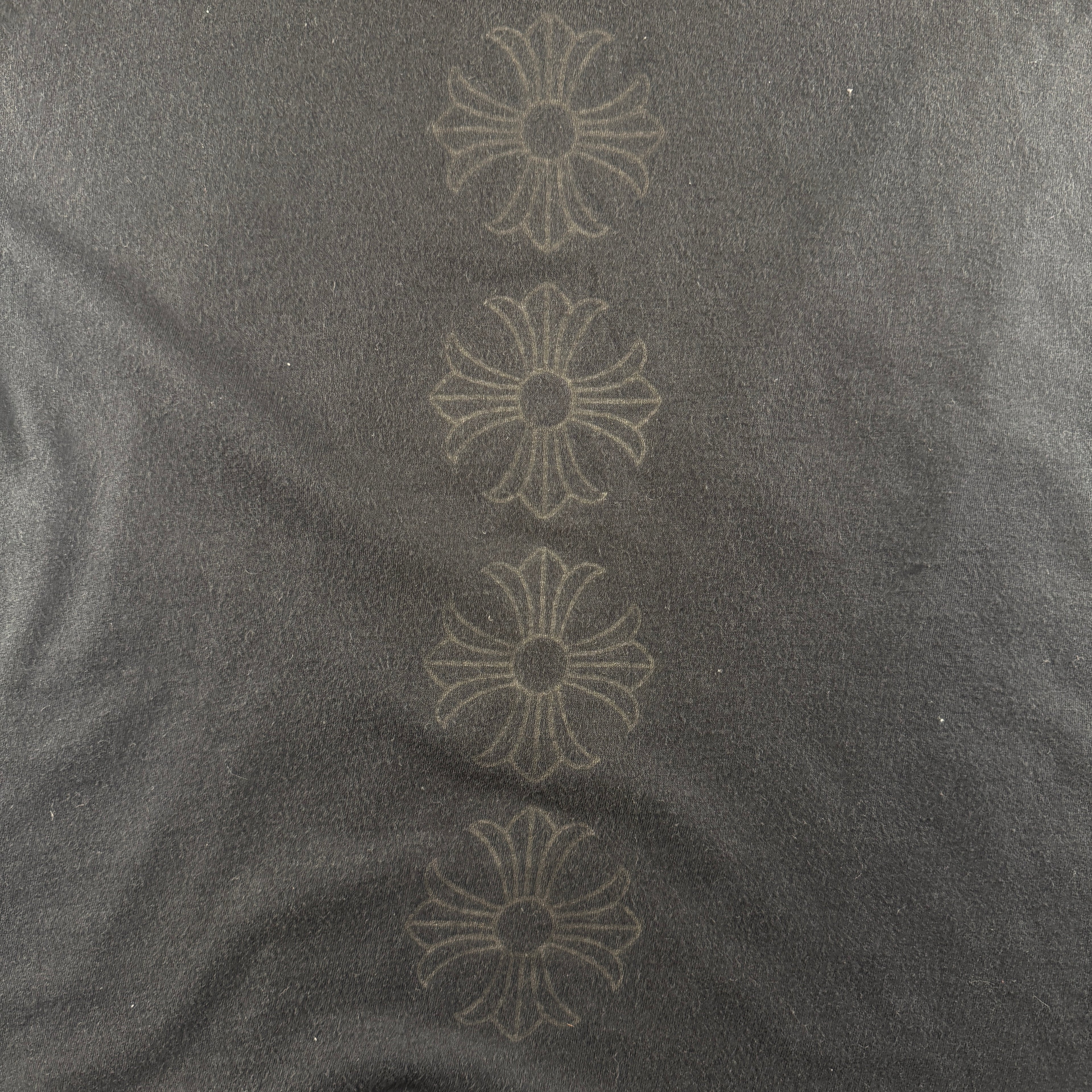 Chrome Hearts Vertical Crosses Logo Pocket Black Tee (S)