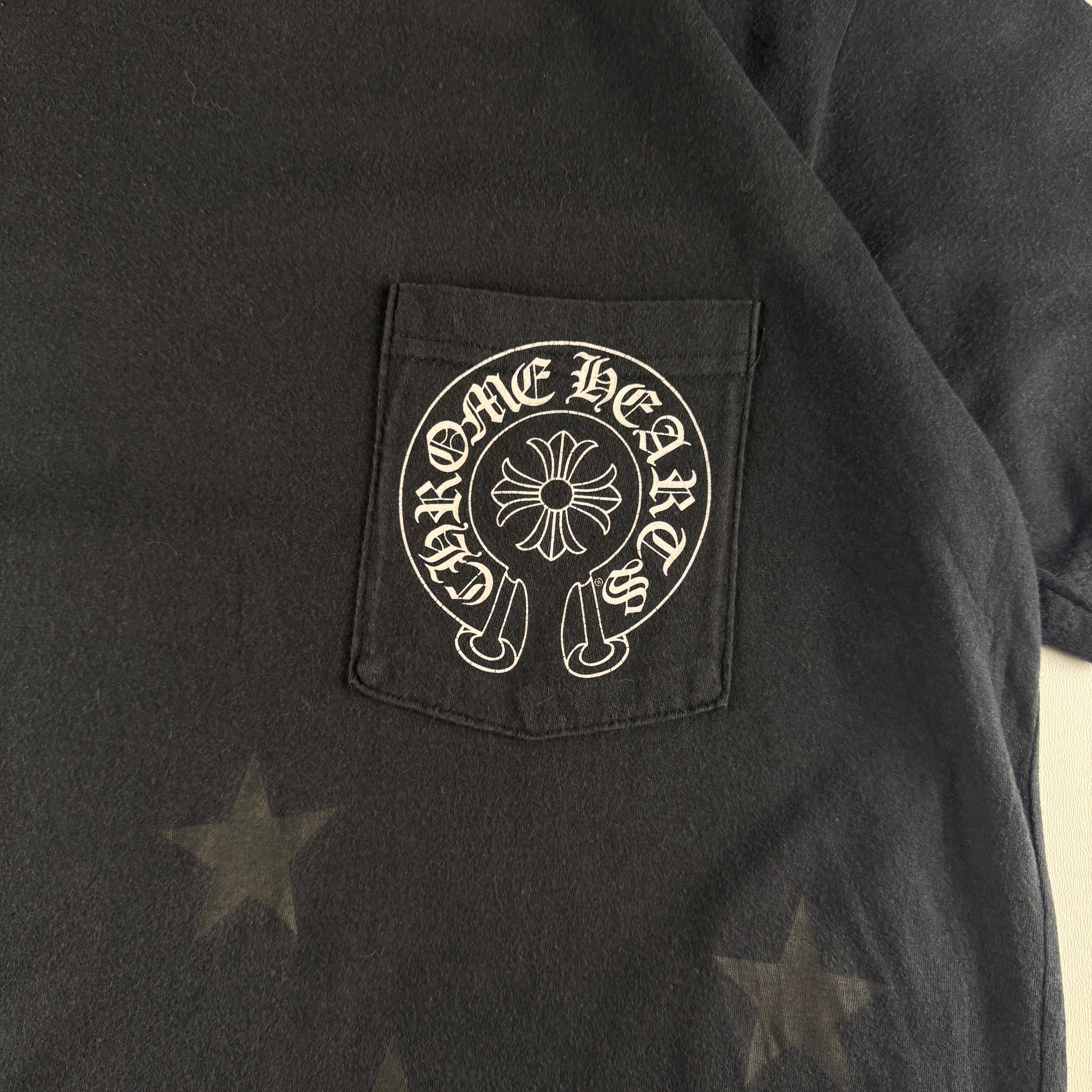 Chrome Hearts Black Stars Pocket Black Tee (M)