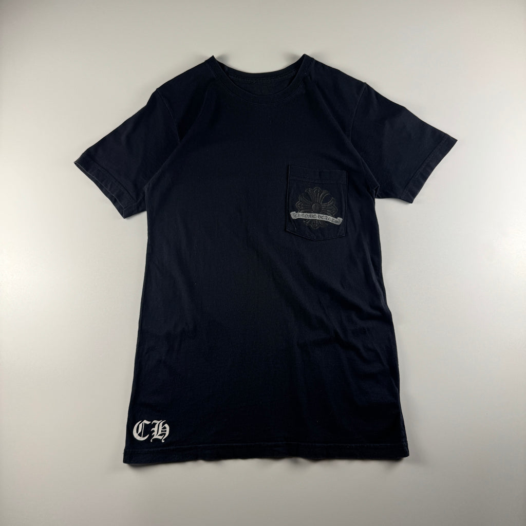 Chrome Hearts Distressed Horseshoe Black Tee (S)