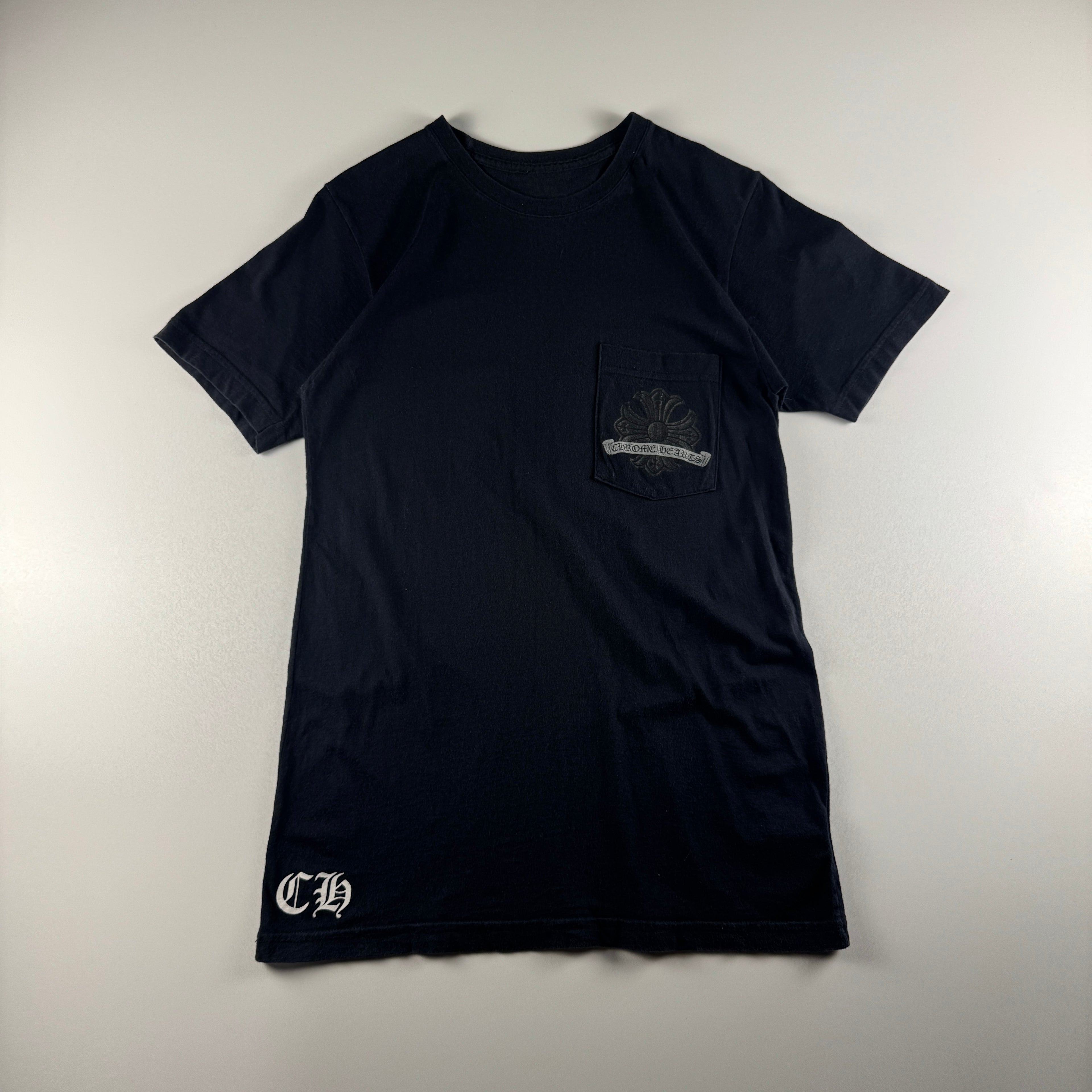 Chrome Hearts Distressed Horseshoe Black Tee (S)