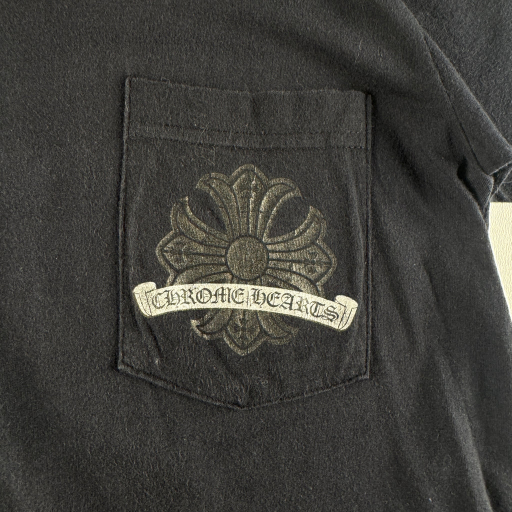 Chrome Hearts Distressed Horseshoe Black Tee (S)