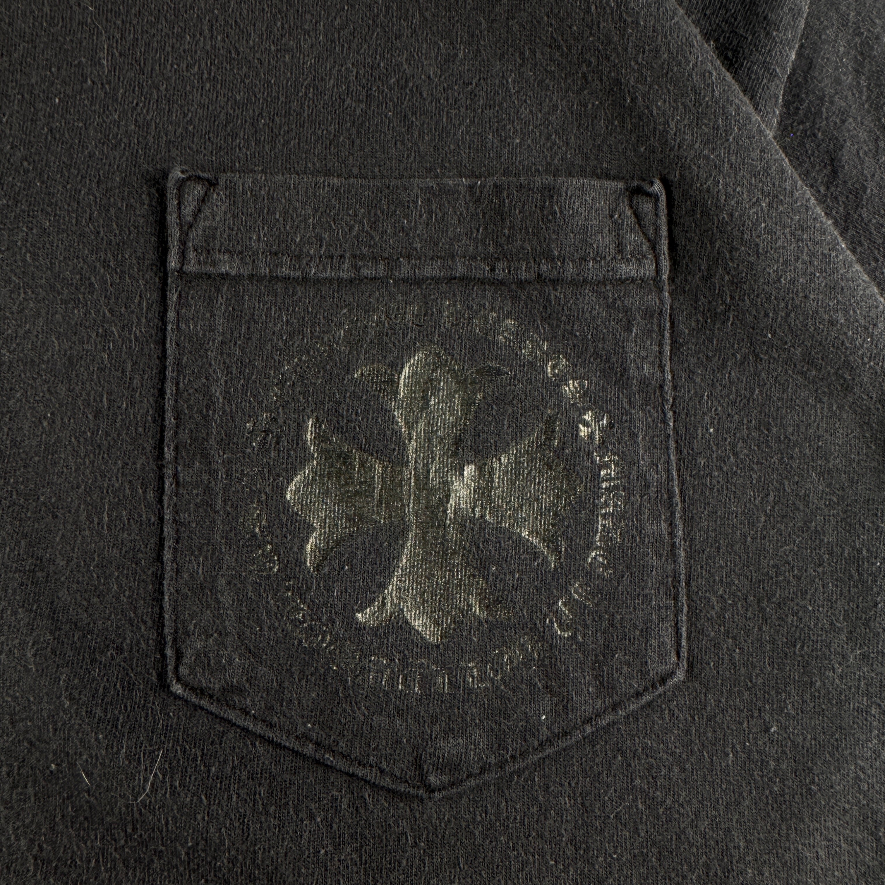 Chrome Hearts Black on Black Cross Pocket Black Tee (M)
