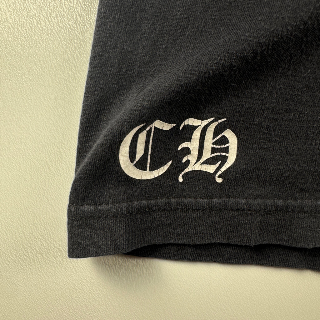 Chrome Hearts Black on Black Cross Pocket Black Tee (M)