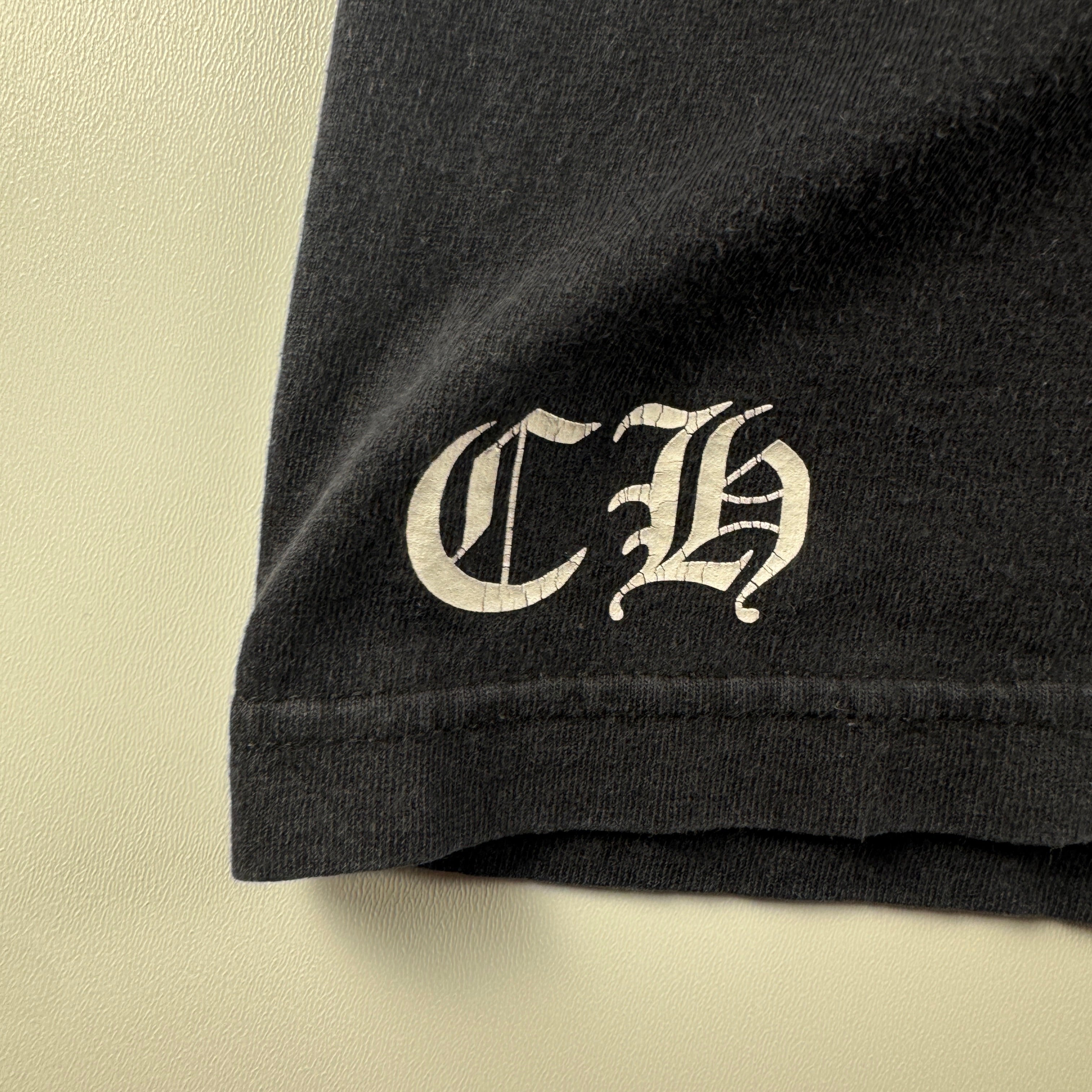 Chrome Hearts Black on Black Cross Pocket Black Tee (M)