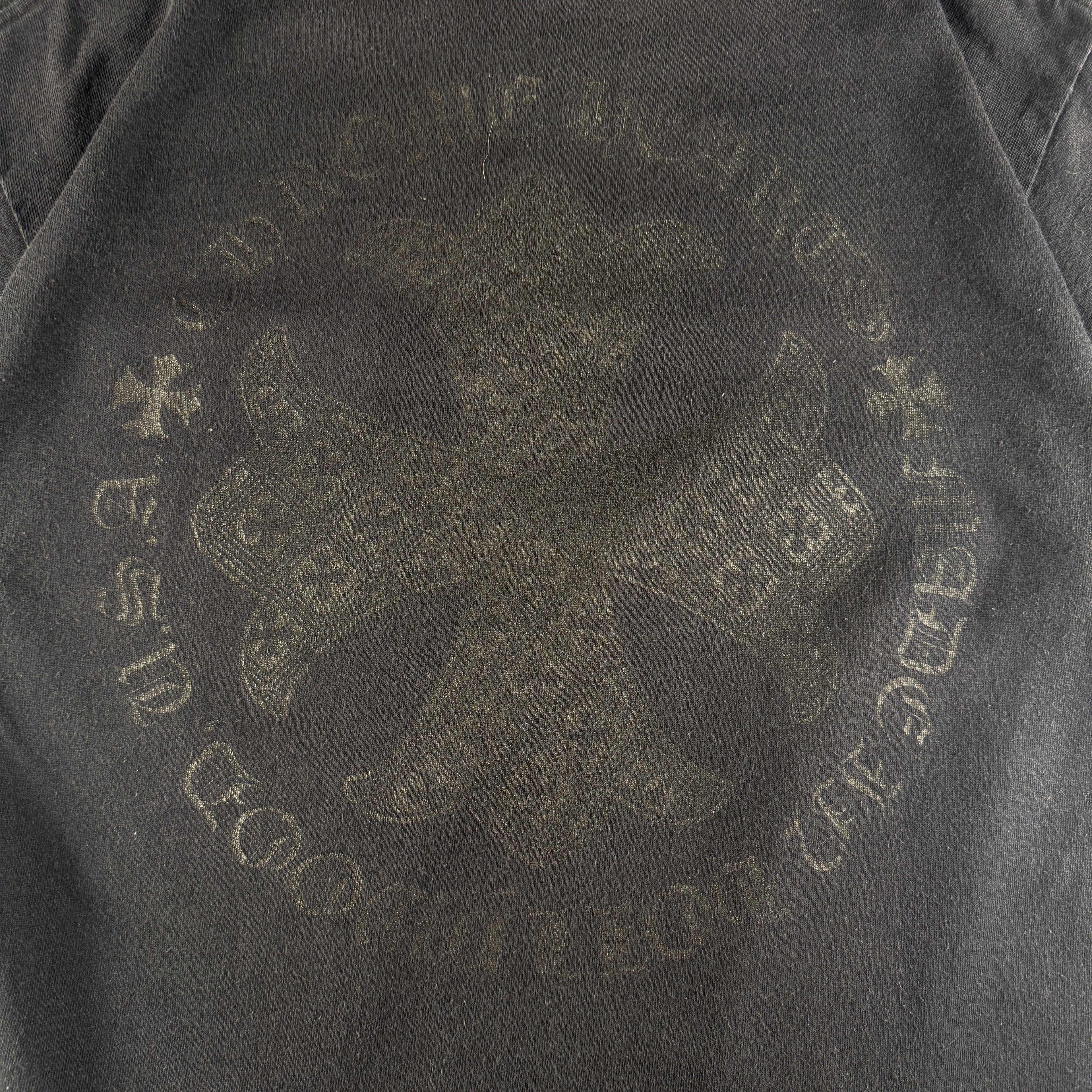 Chrome Hearts Black on Black Cross Pocket Black Tee (M)