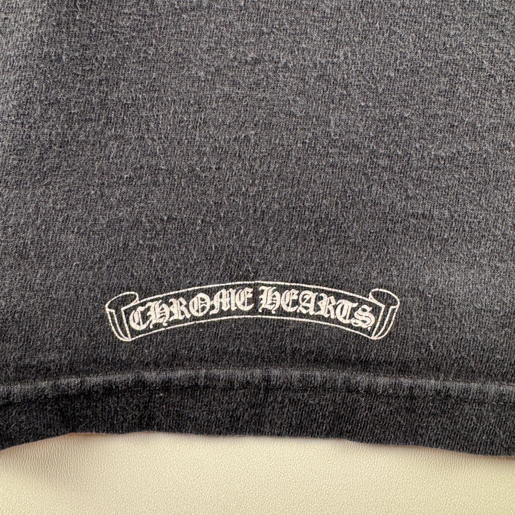 Chrome Hearts Black on Black Cross Pocket Black Tee (M)