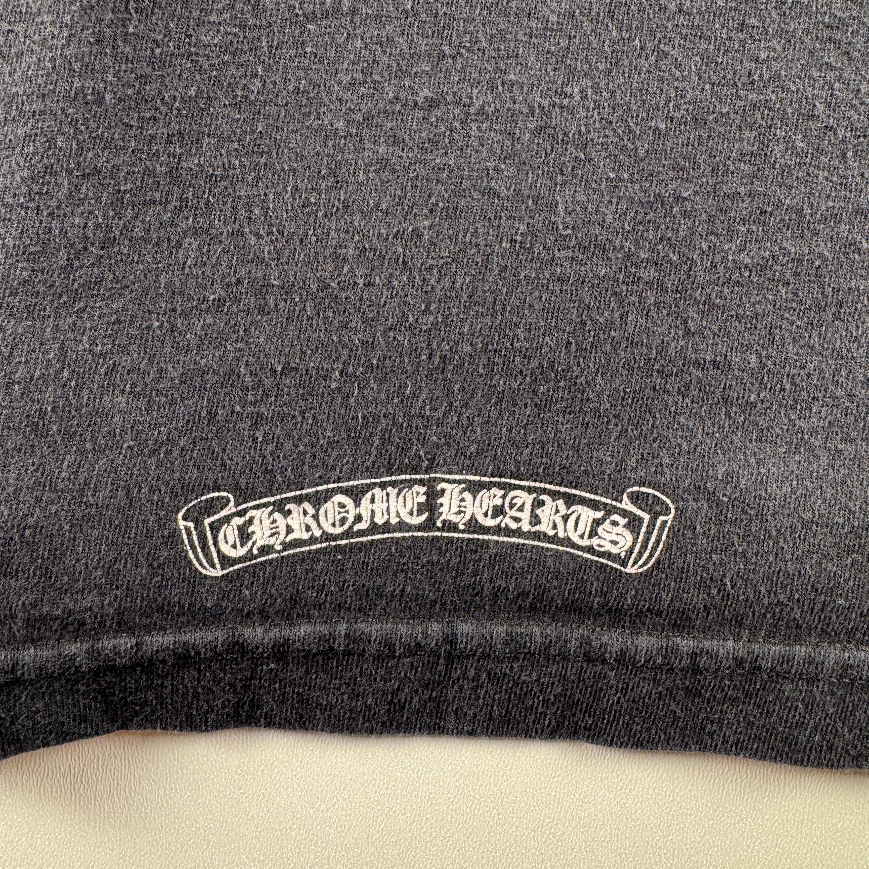 Chrome Hearts Black on Black Cross Pocket Black Tee (M)