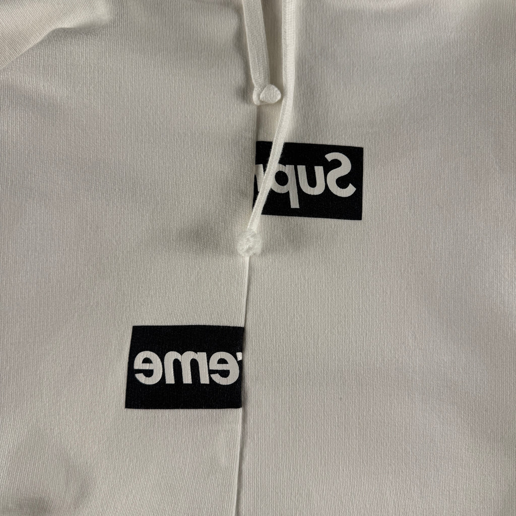 Supreme x CDG Split Box Logo White Hoodie (XL)