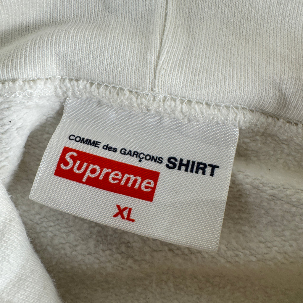 Supreme x CDG Split Box Logo White Hoodie (XL)