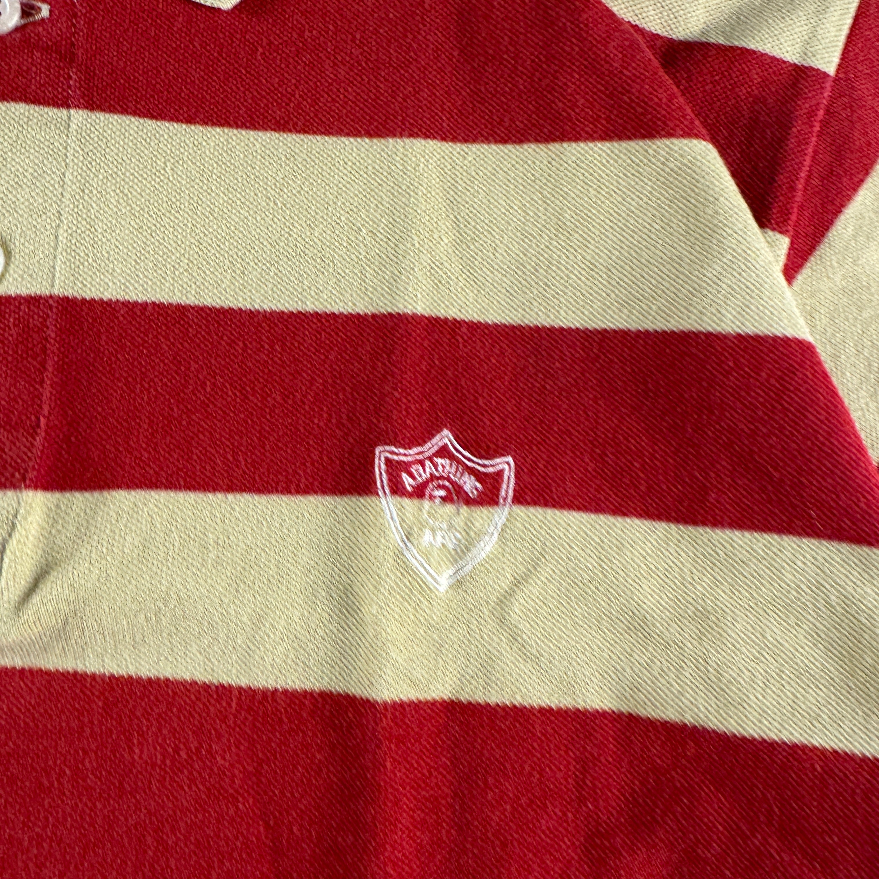 BAPE Vintage Striped Red S/S Polo (M)