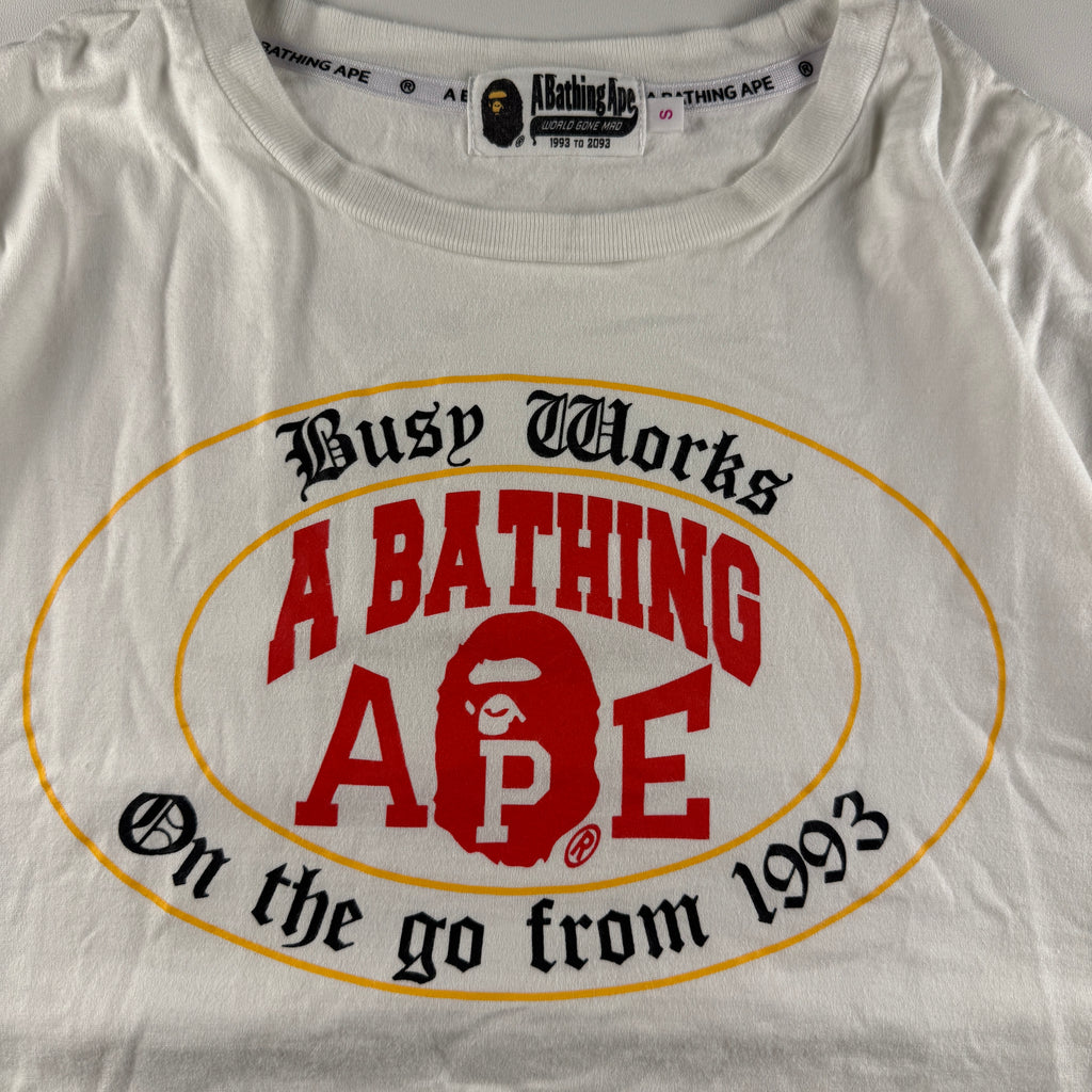 BAPE Ladies Busy Works White Crop Top (S)