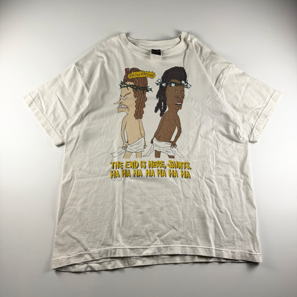Saint-Michael x Denim Tears Beevis & Butthead White Tee (L)