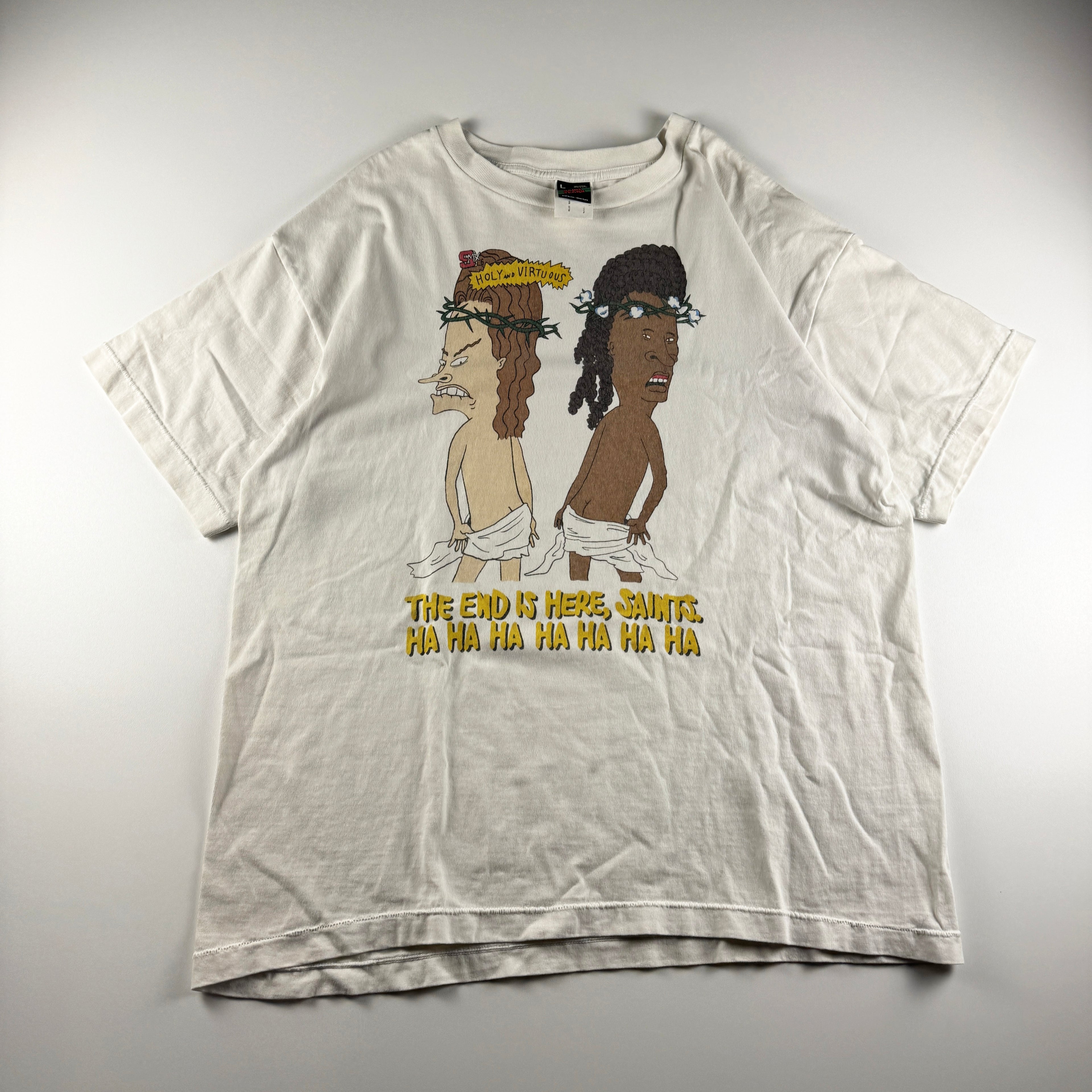 Saint-Michael x Denim Tears Beevis & Butthead White Tee (L)