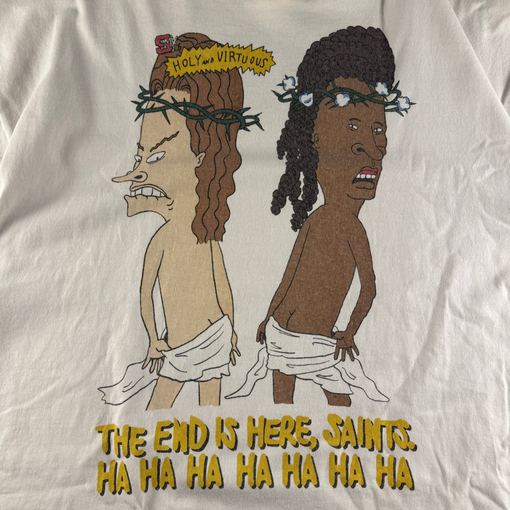 Saint-Michael x Denim Tears Beevis & Butthead White Tee (L)