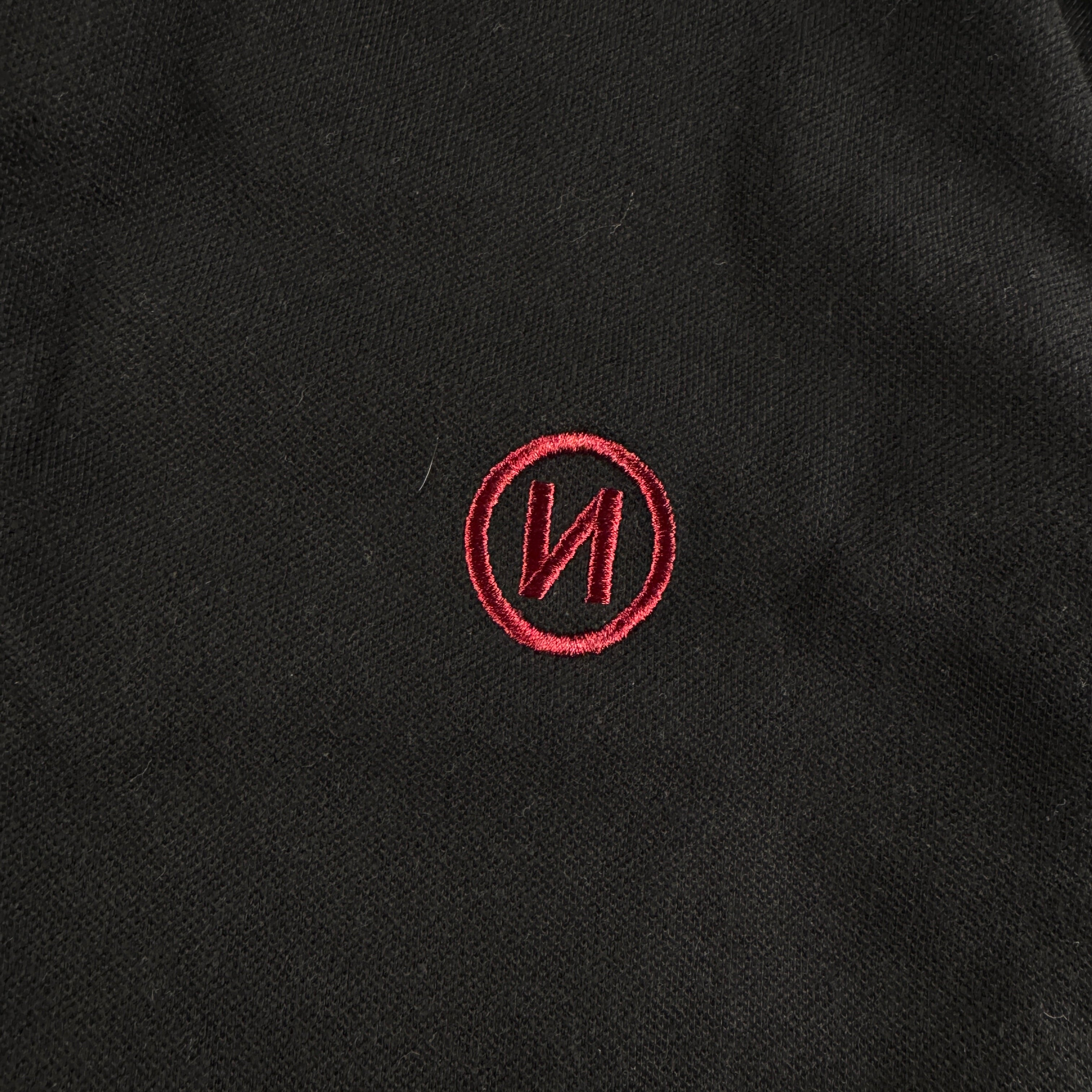 9090 Black L/S Polo (L)