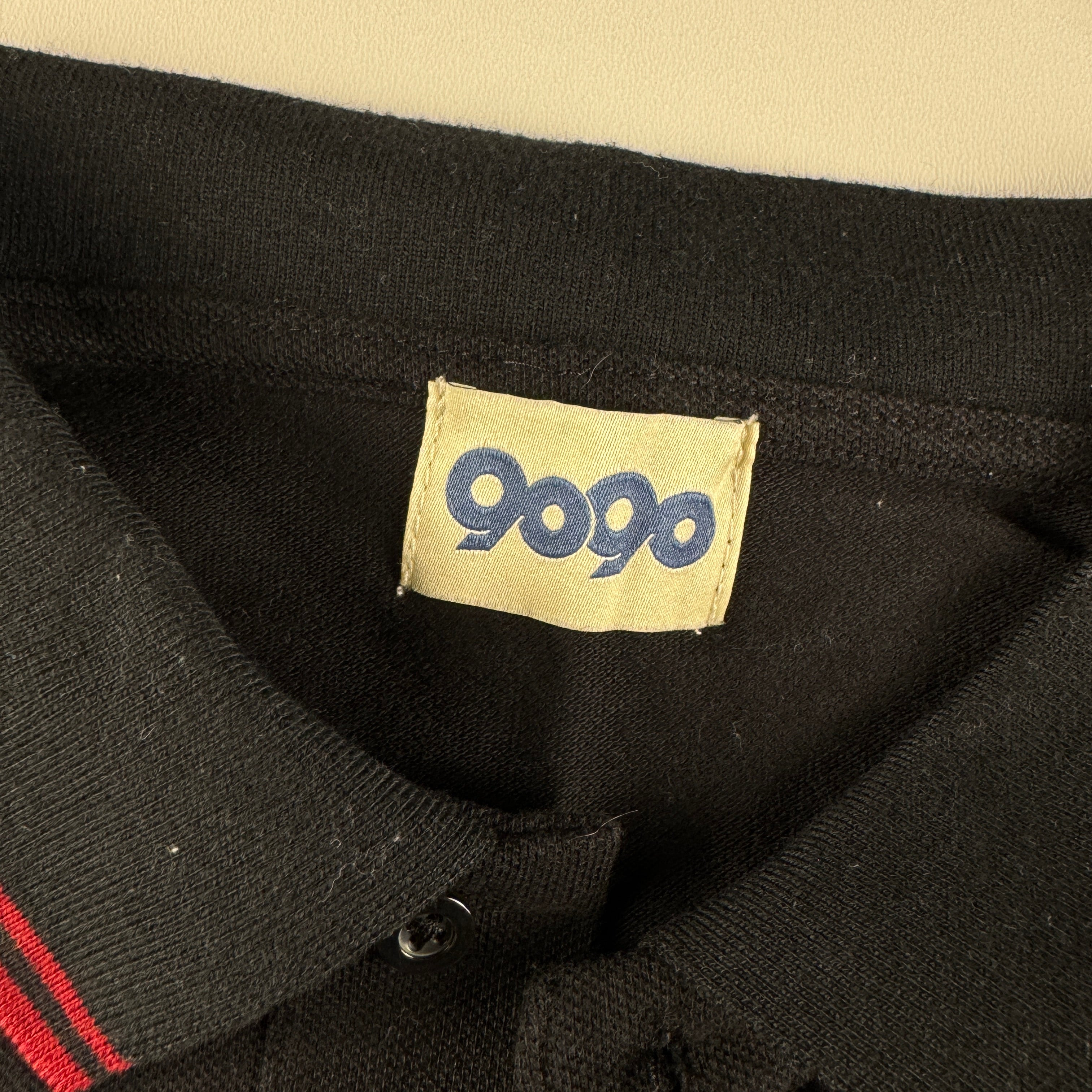 9090 Black L/S Polo (L)