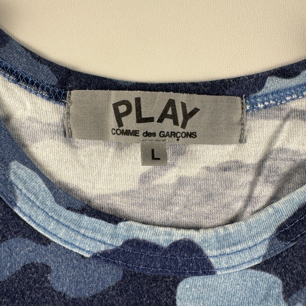 Comme des Garçons Play Blue Camo L/S Tee (L)