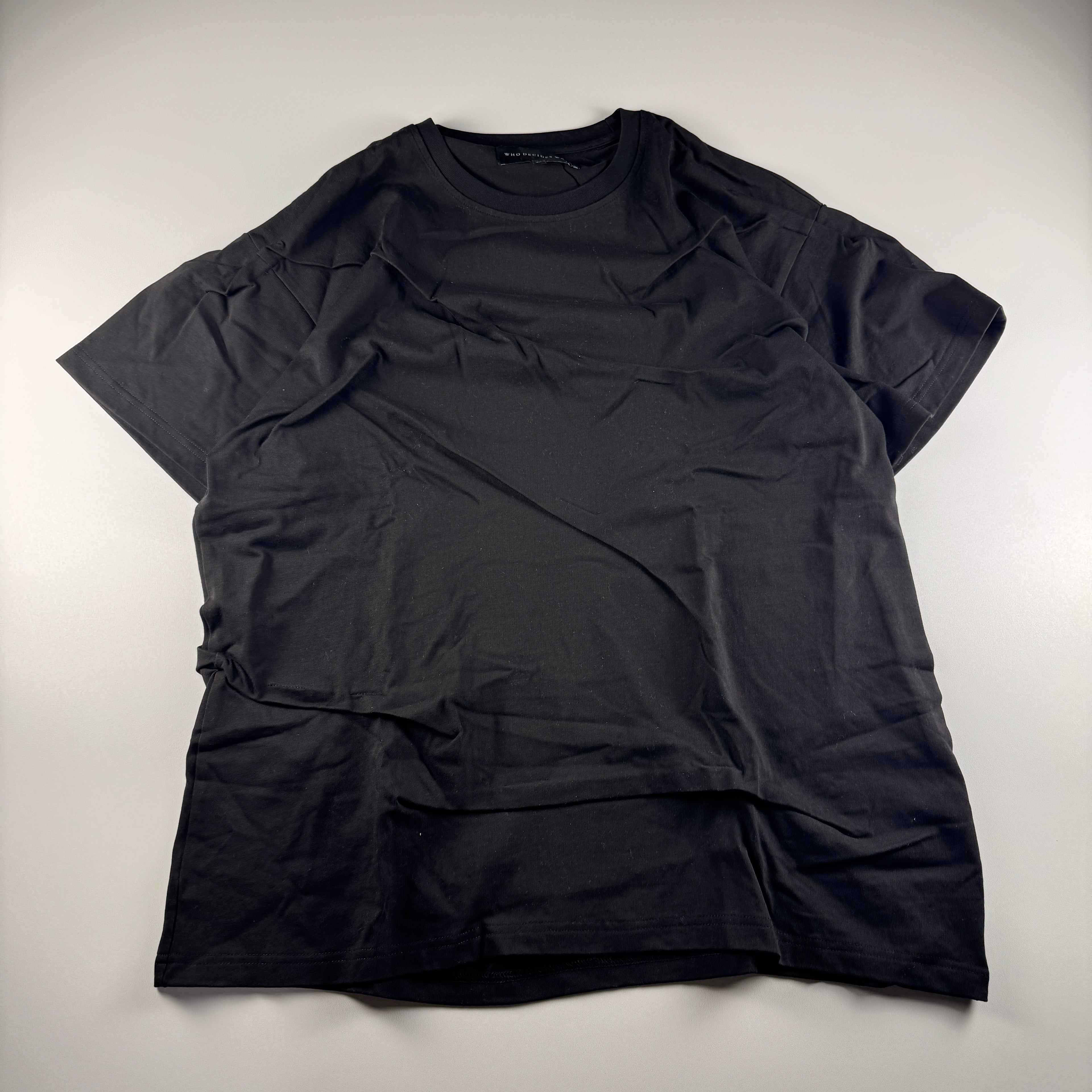 Who Decides War Crimpled Black Tee (XL)