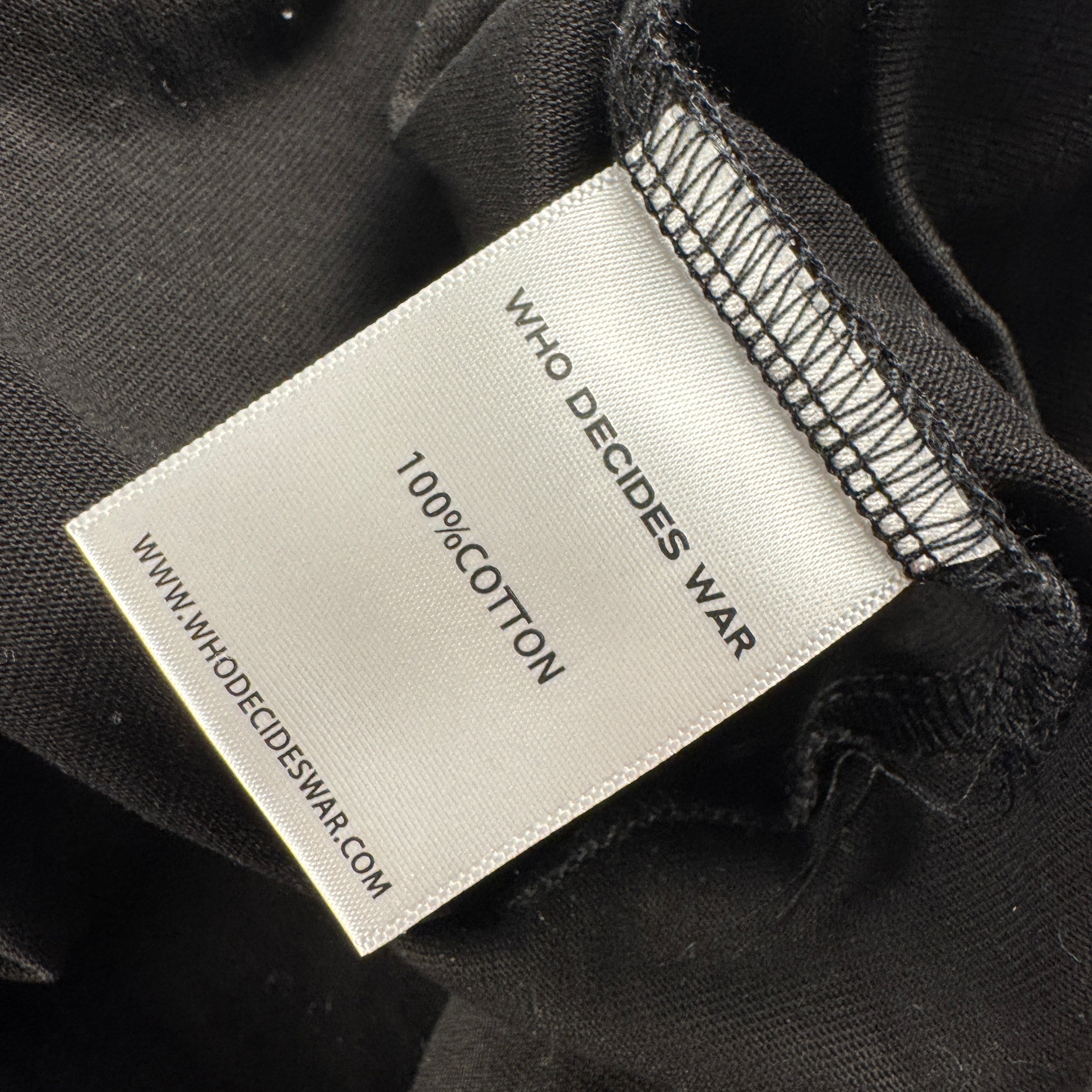 Who Decides War Crimpled Black Tee (XL)