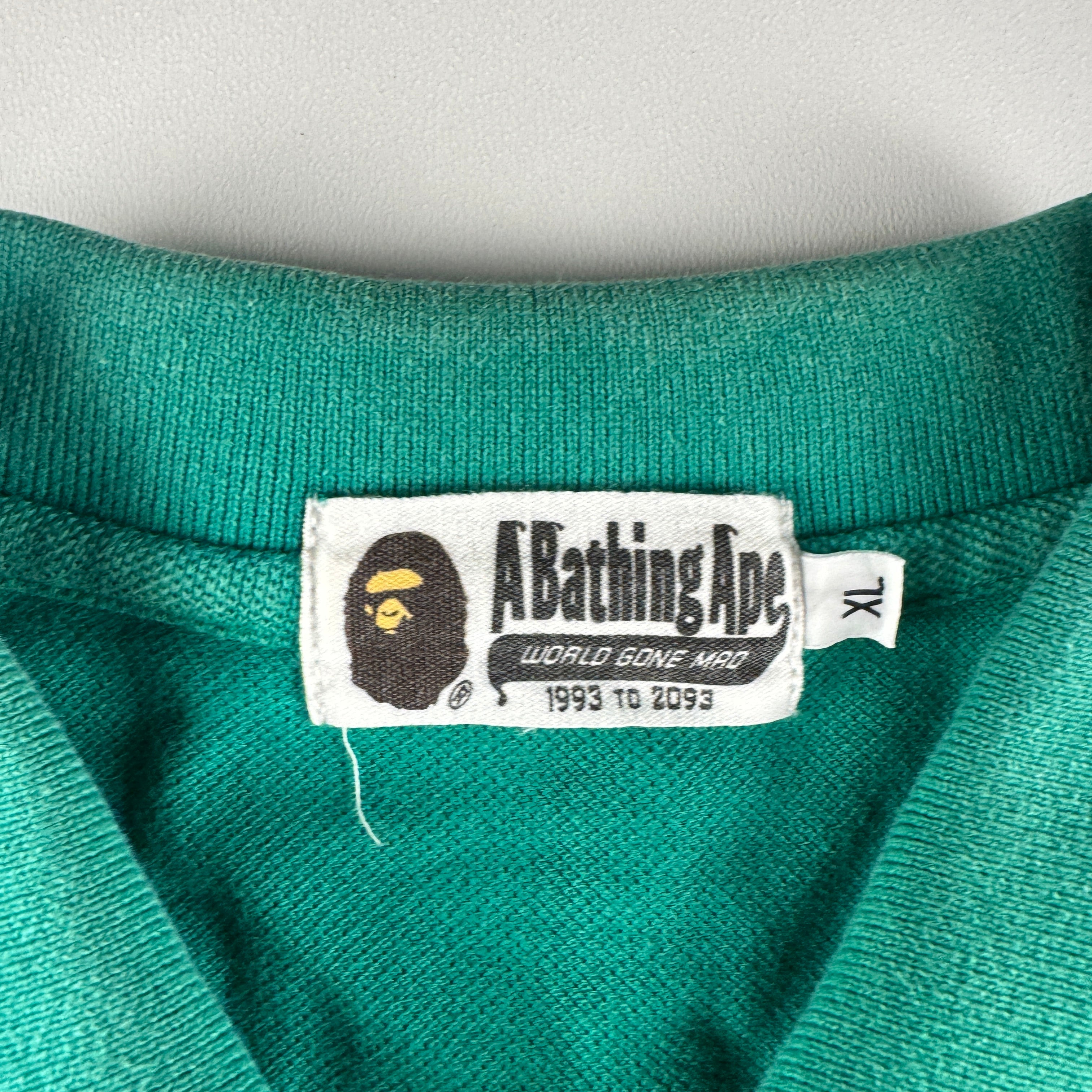 BAPE 93 Ape Head Embroidery Green Polo (XL)