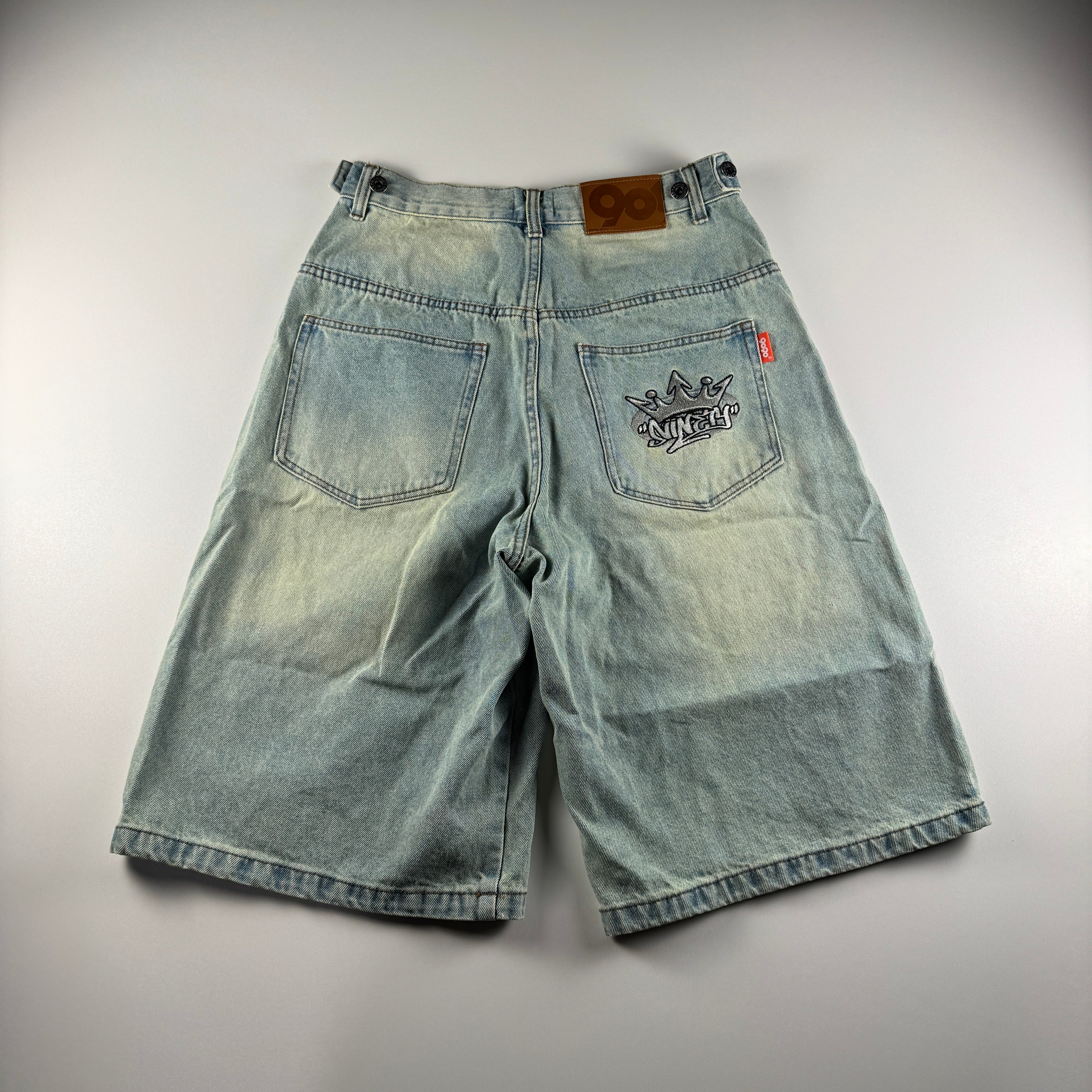 9090 Logo Crown Denim Blue Short (L)