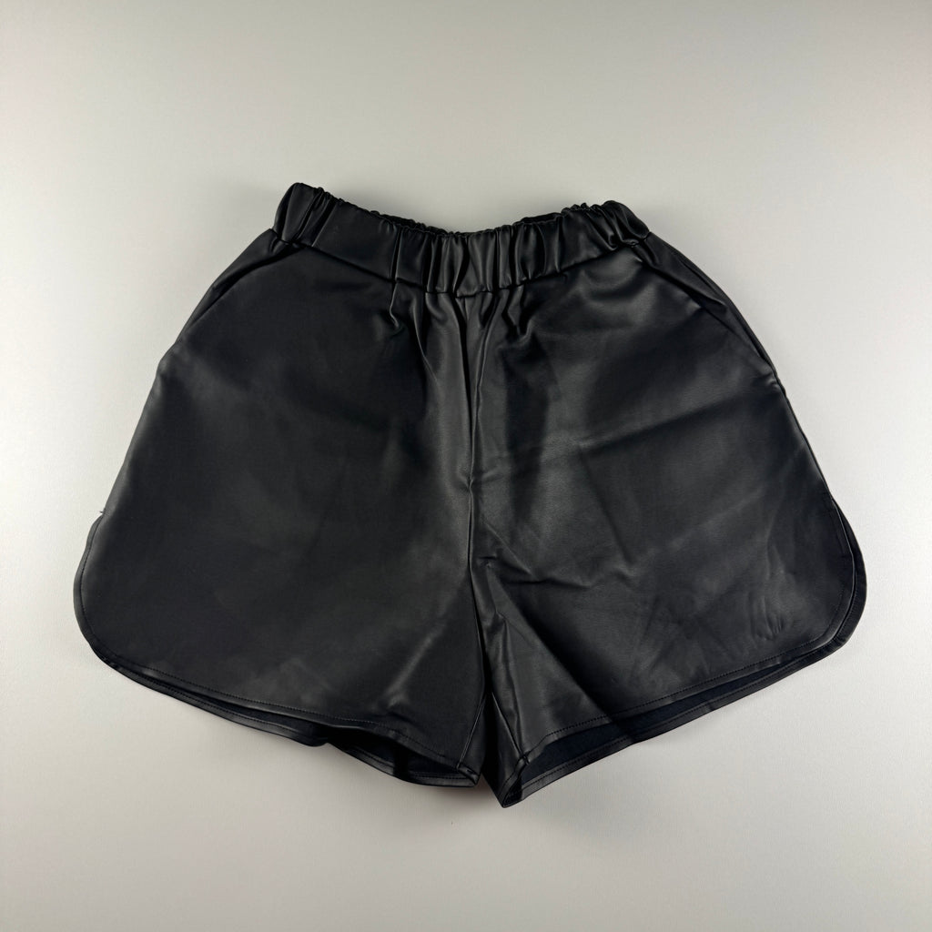 Atmos Pink Black Faux Leather Short (OS)
