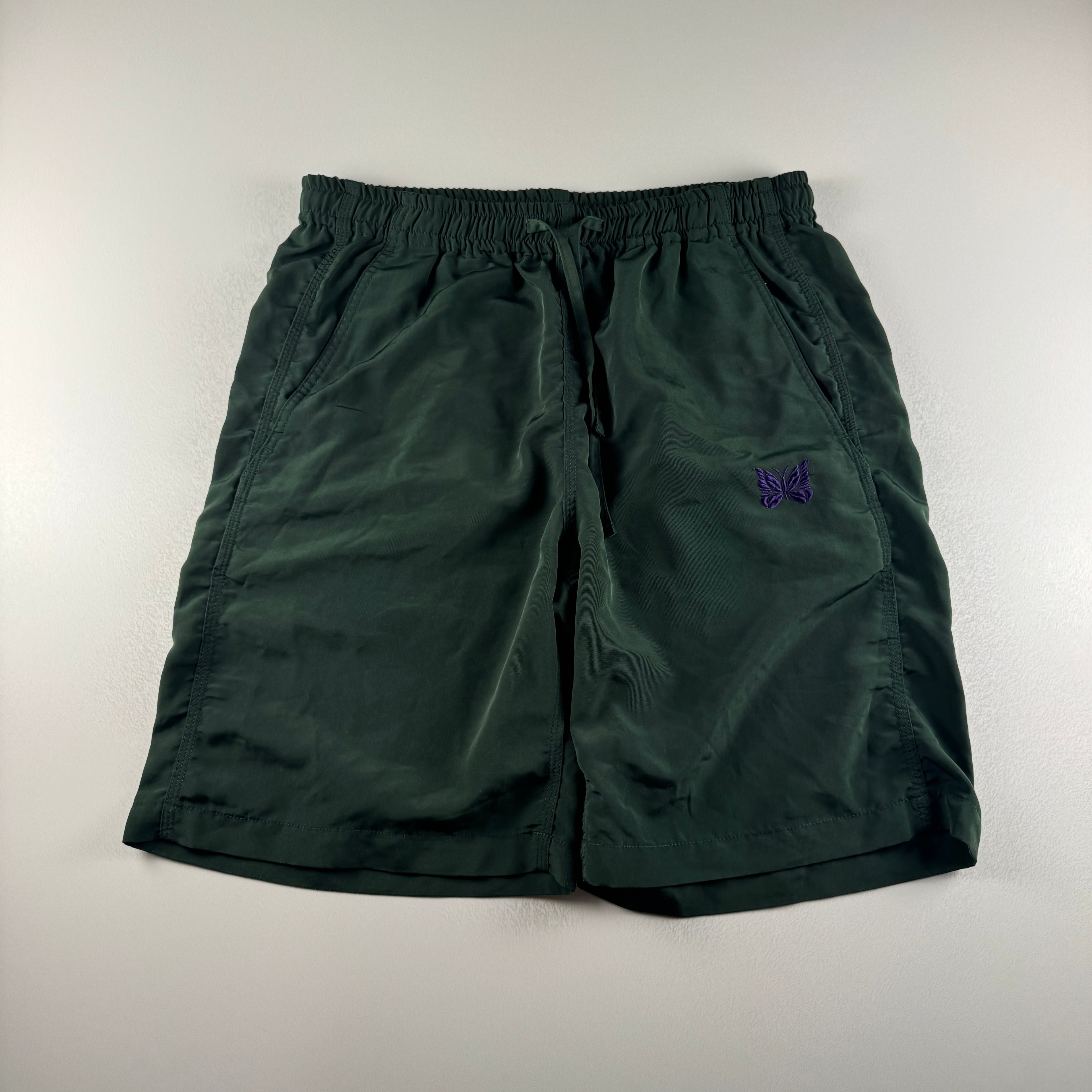 Needles Nylon Basketball Butterfly Green Short (M)