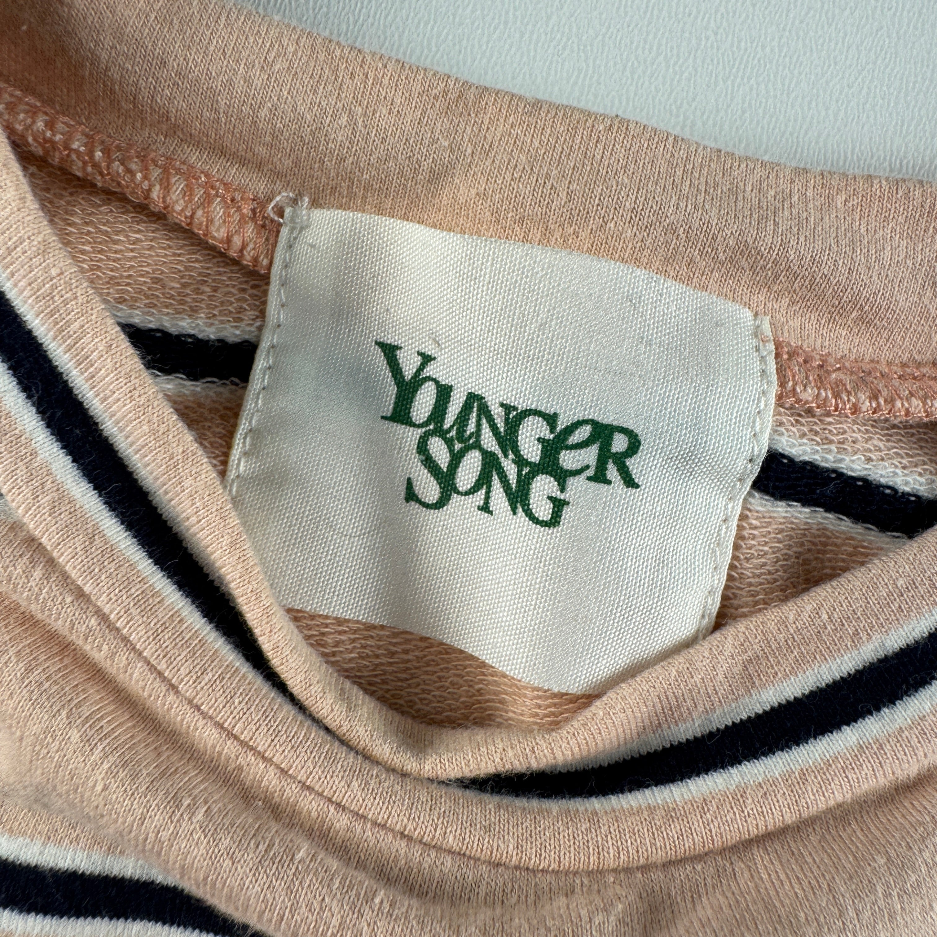 Younger Song Striped Pink Tee (L)
