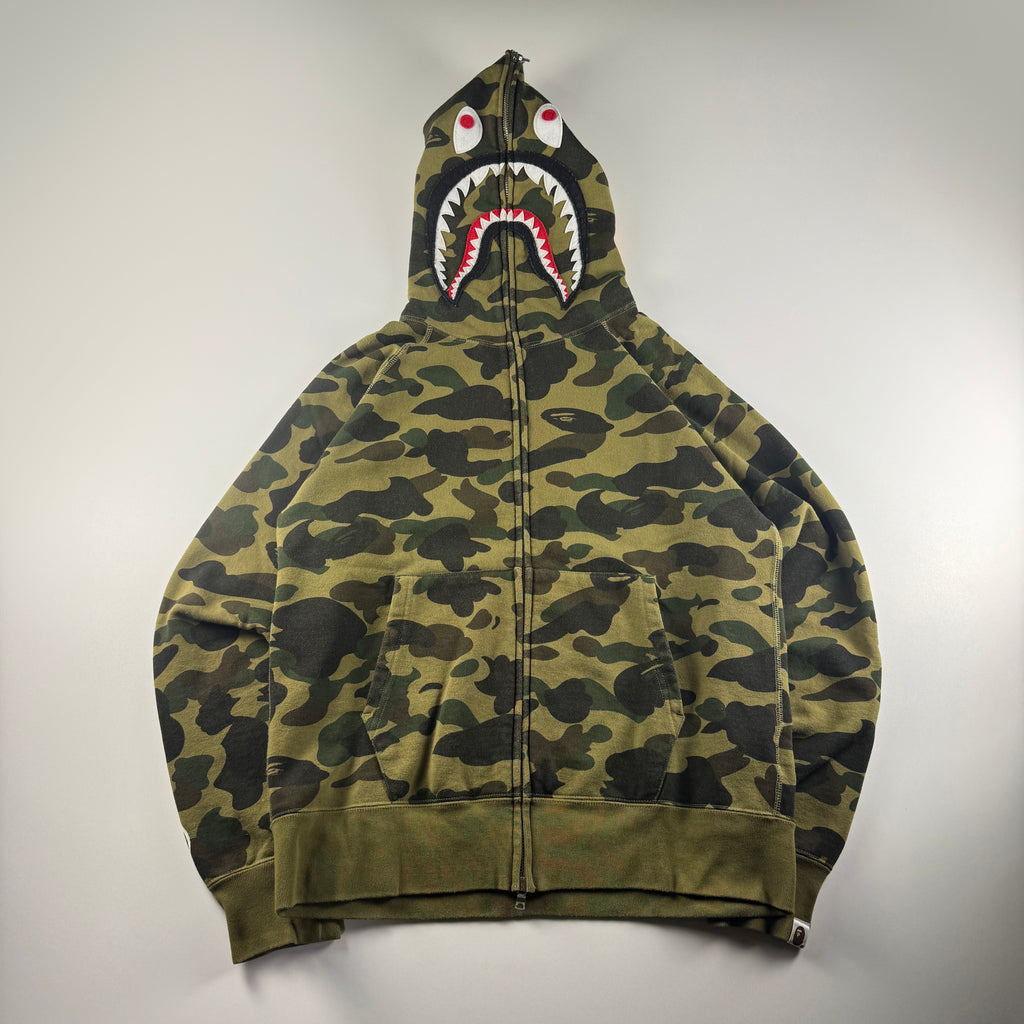 BAPE Camo Shark Zip Hoodie (L)