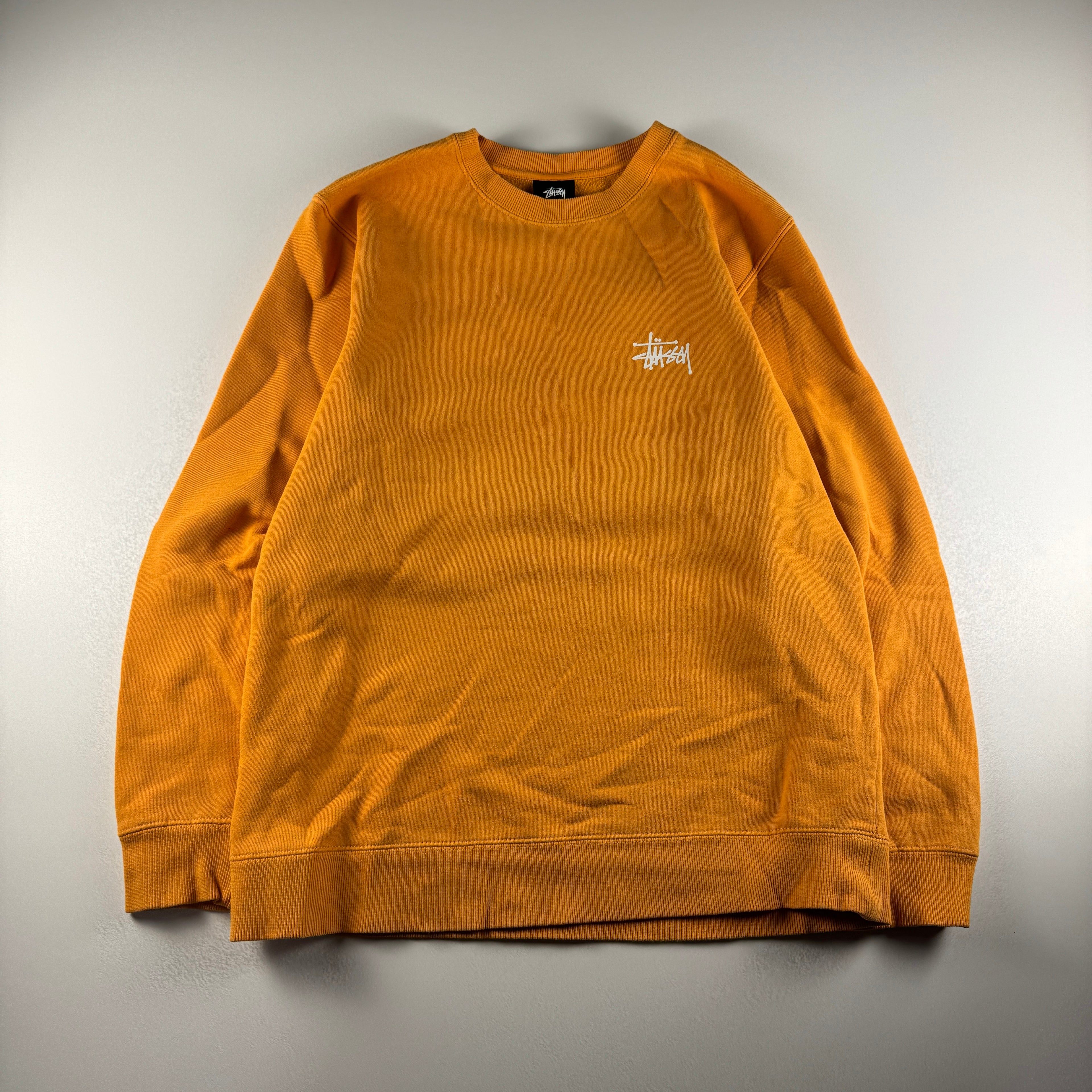 Stussy Logo Orange Sweater (M)