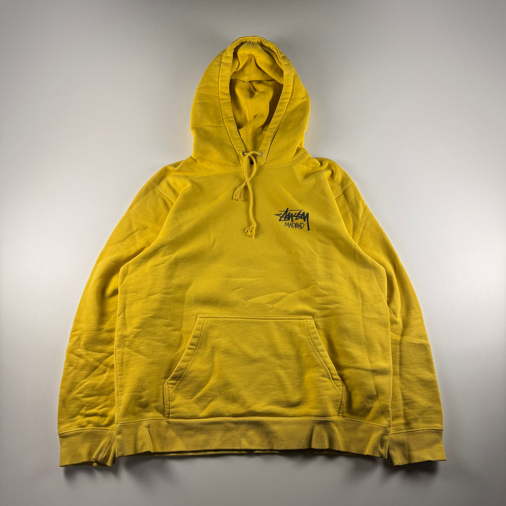 Stussy Madrid Yellow Orange Hoodie (M)