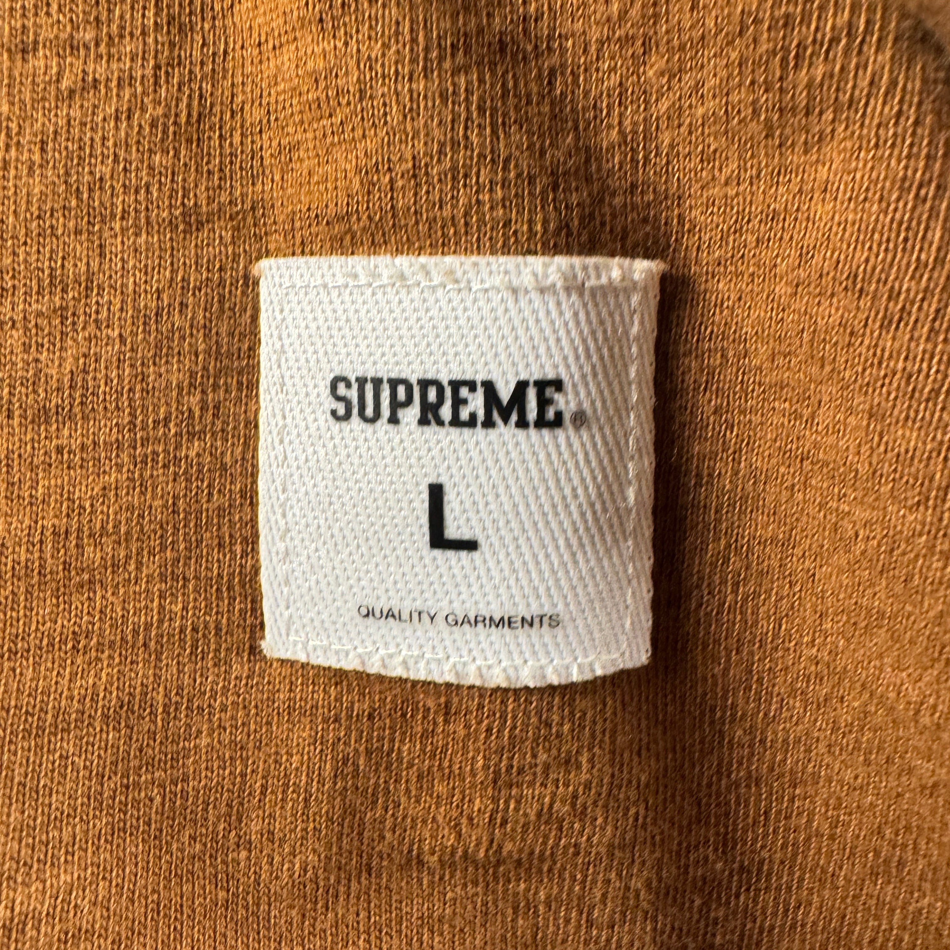 Supreme Sketch Embroidery Brown Tee (L)