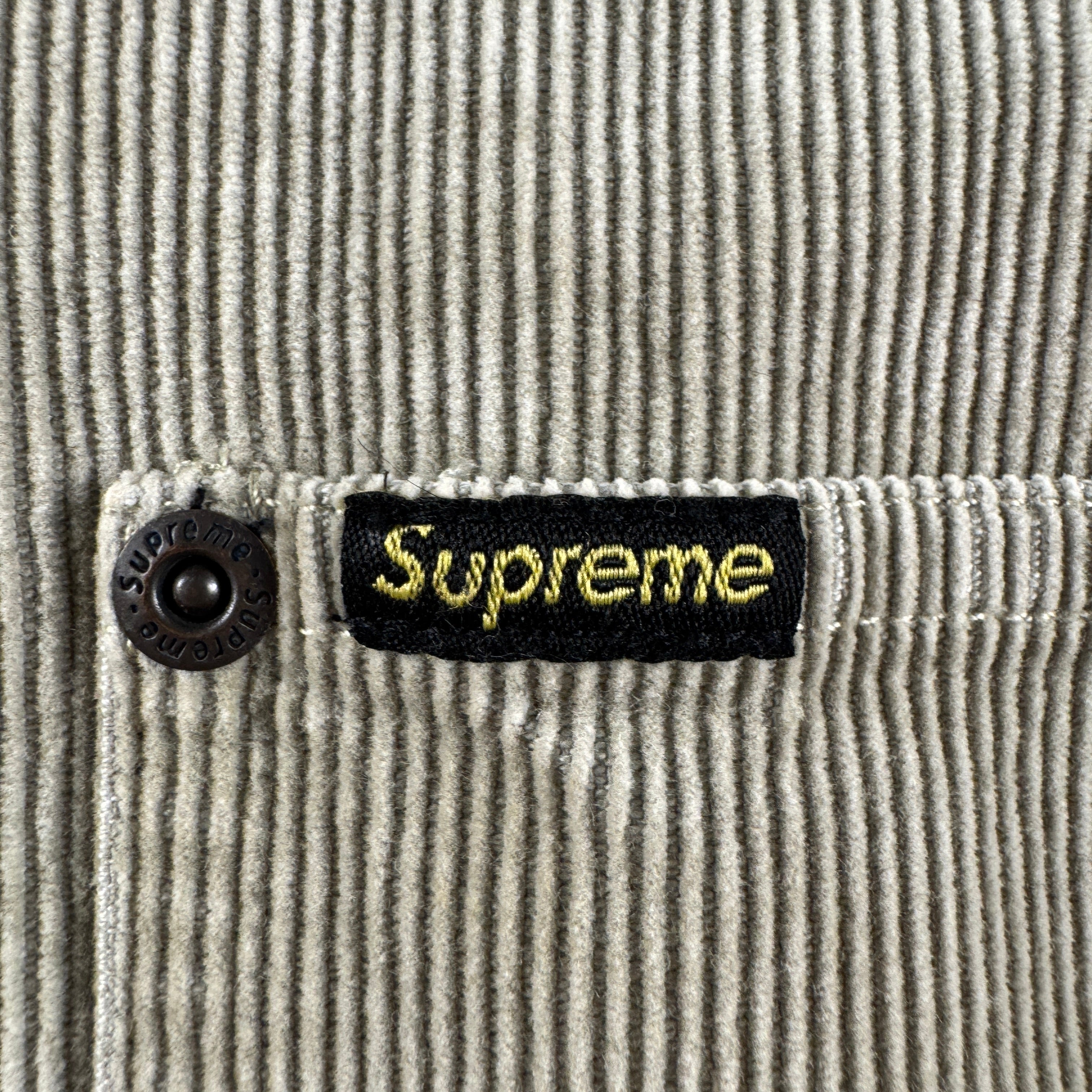 Supreme Corduroy Washed Grey Jacket (M)