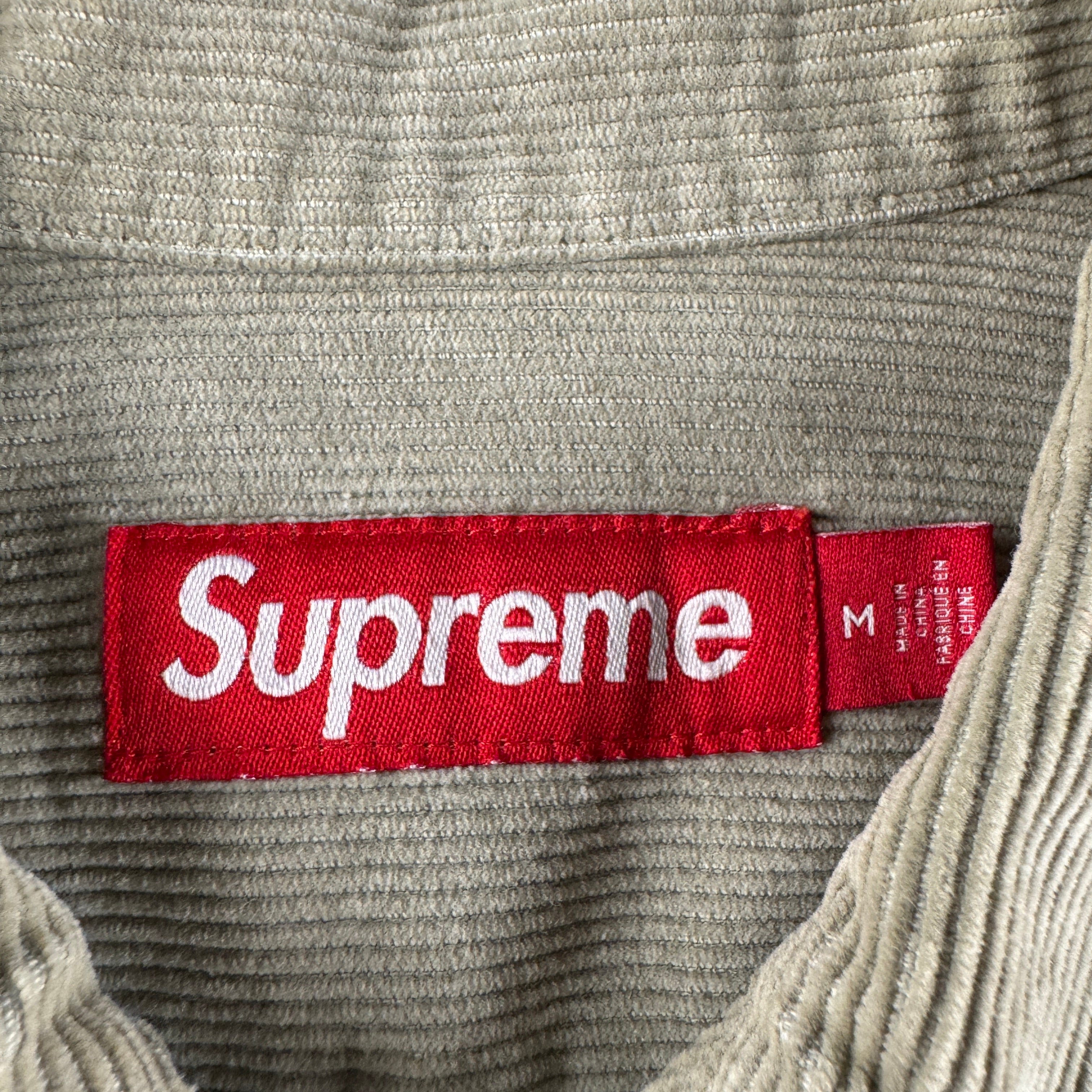 Supreme Corduroy Washed Grey Jacket (M)