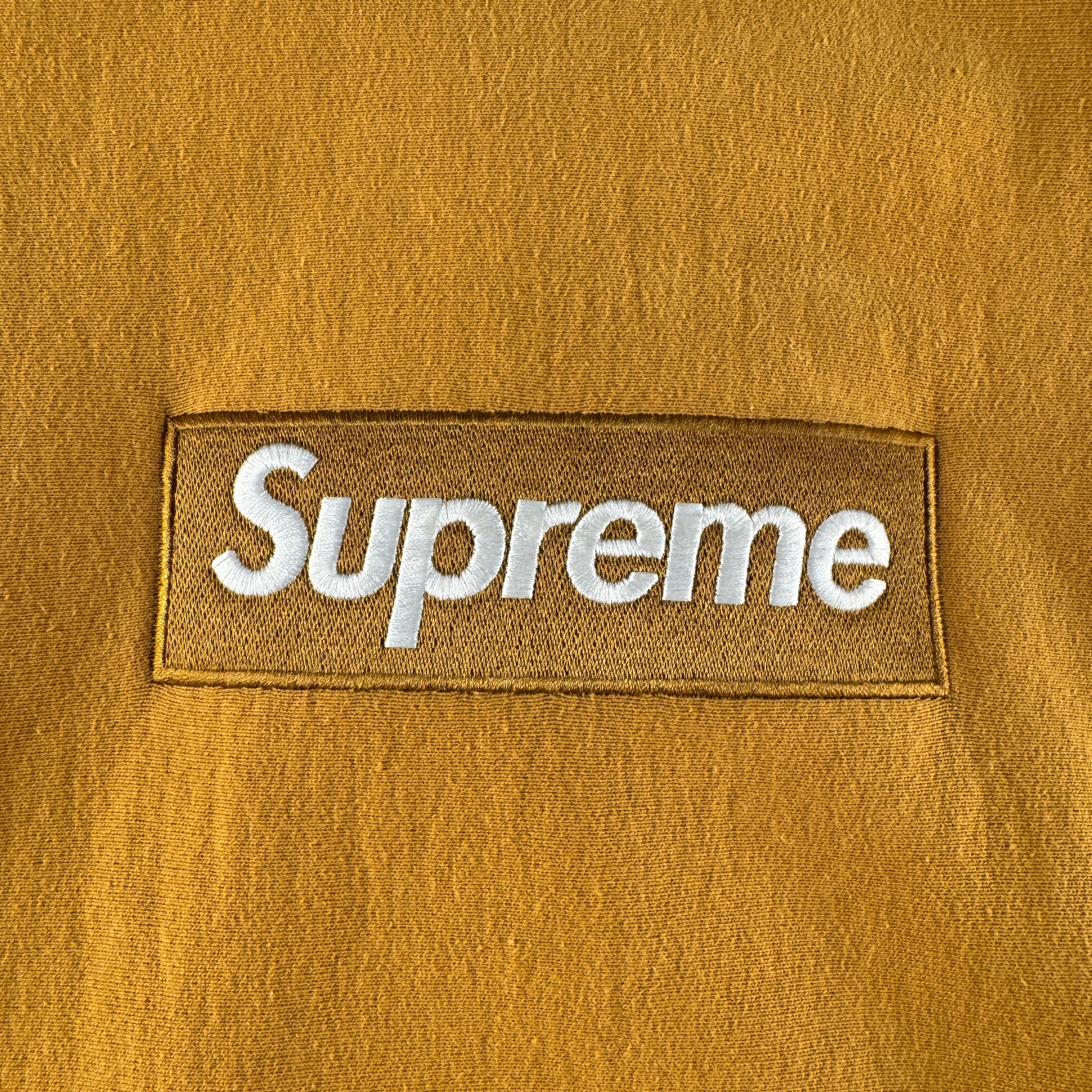 Supreme Box Logo Mustard Orange Hoodie (M)