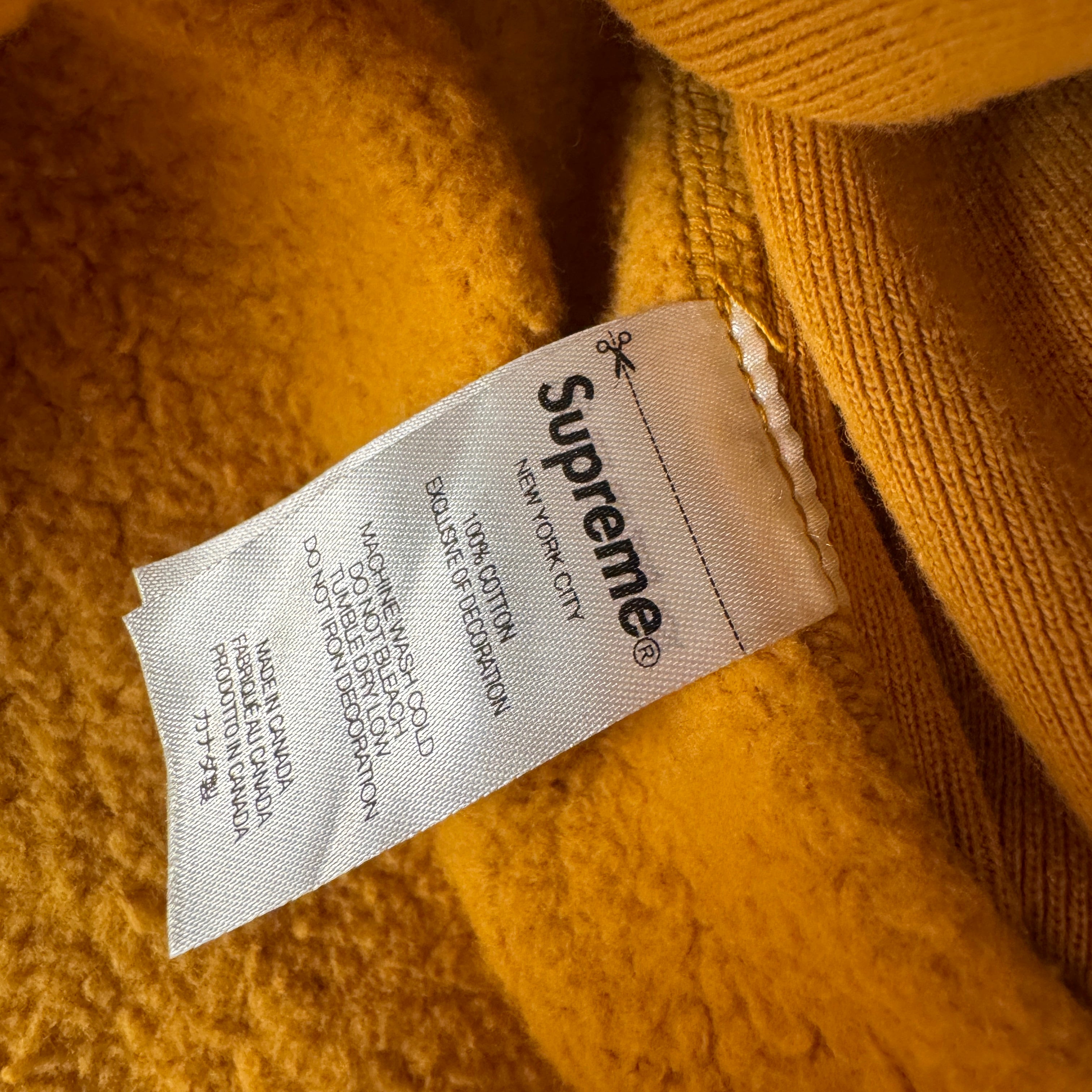 Supreme Box Logo Mustard Orange Hoodie (M)