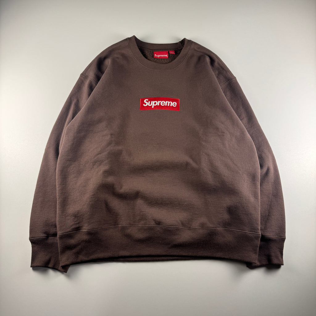 Supreme Box Logo Brown Sweater (L)