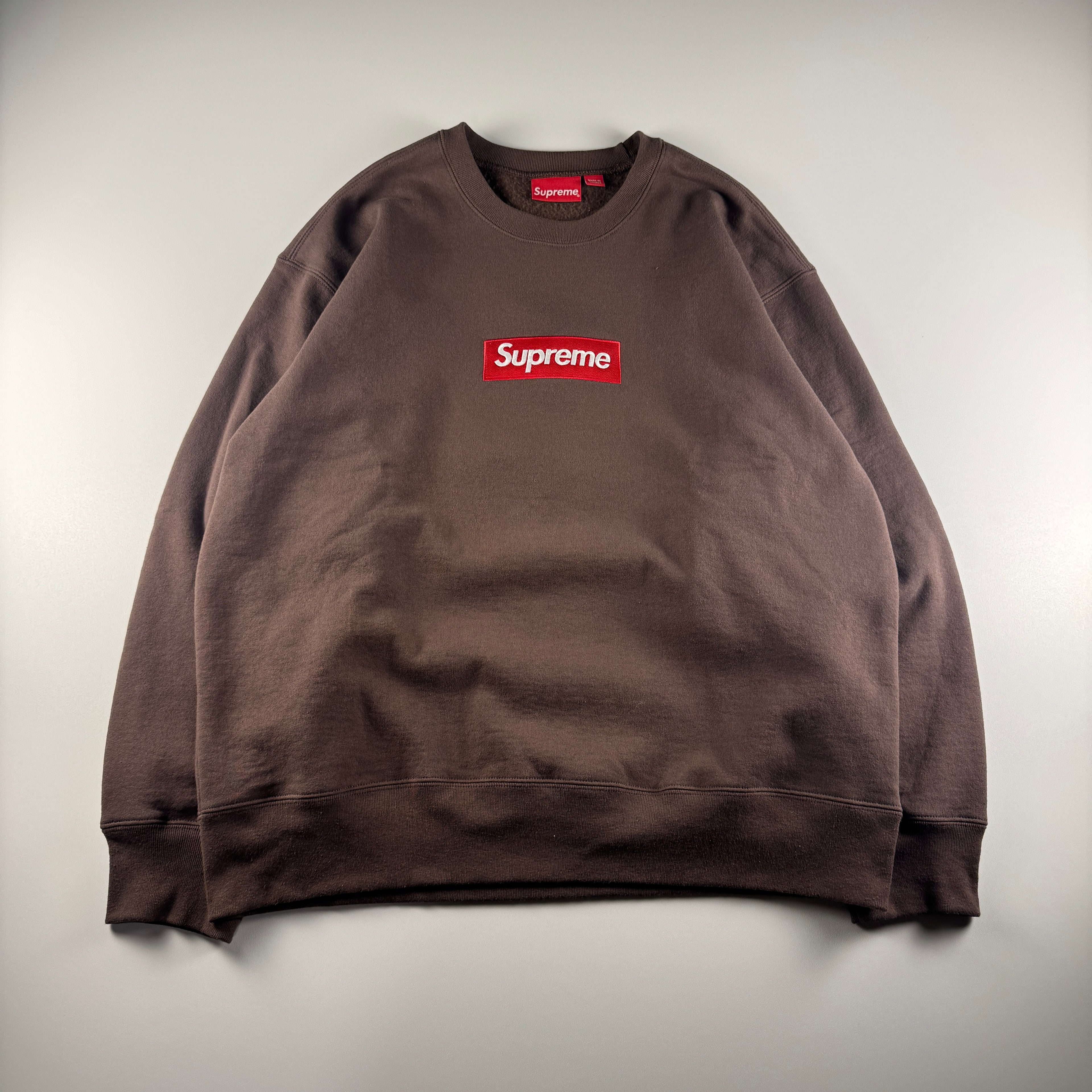 Supreme Box Logo Brown Sweater (L)