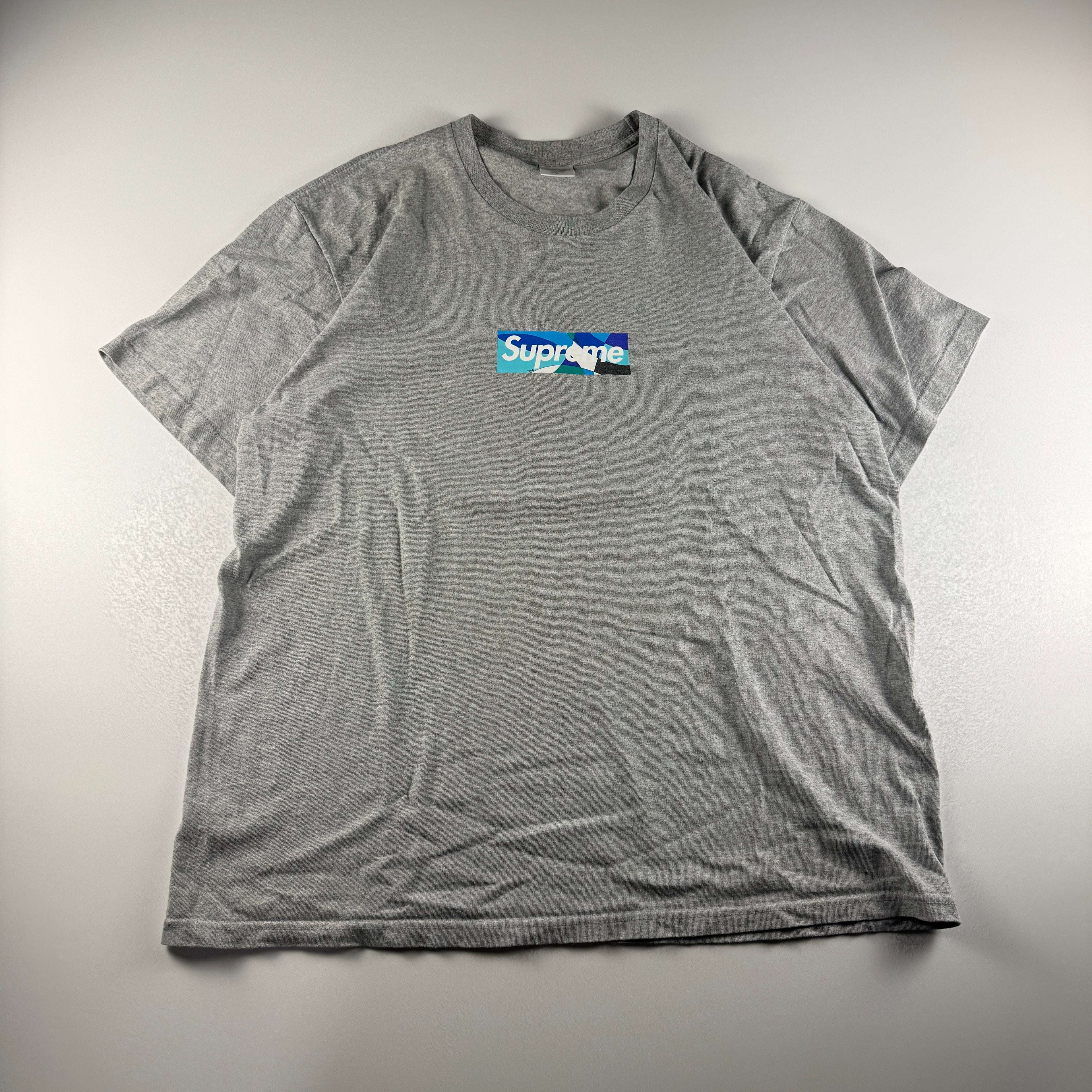 Supreme x Emilio Pucci Box Logo Heather Grey Tee (L)