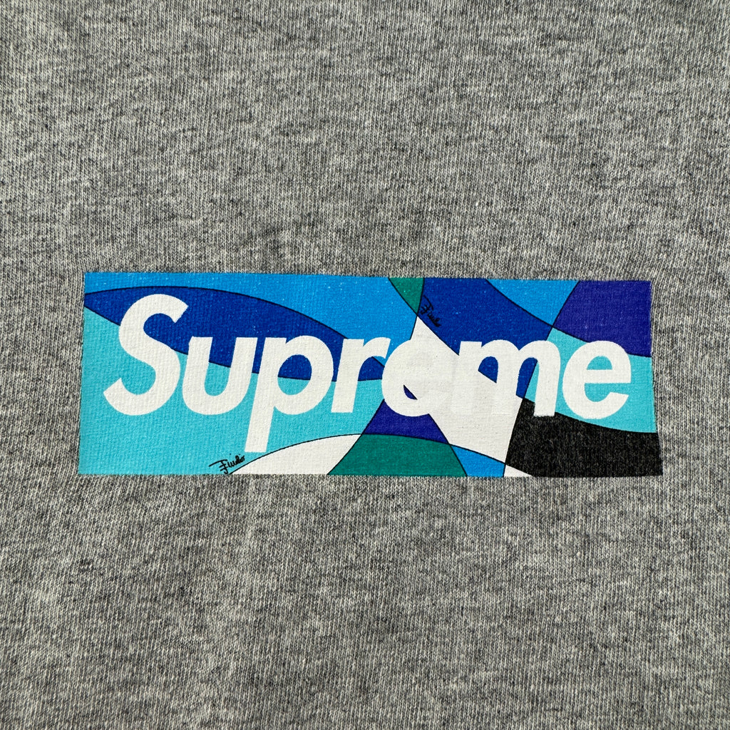 Supreme x Emilio Pucci Box Logo Heather Grey Tee (L)