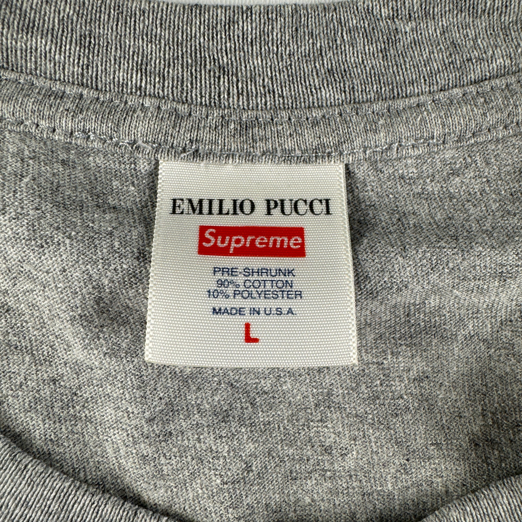 Supreme x Emilio Pucci Box Logo Heather Grey Tee (L)
