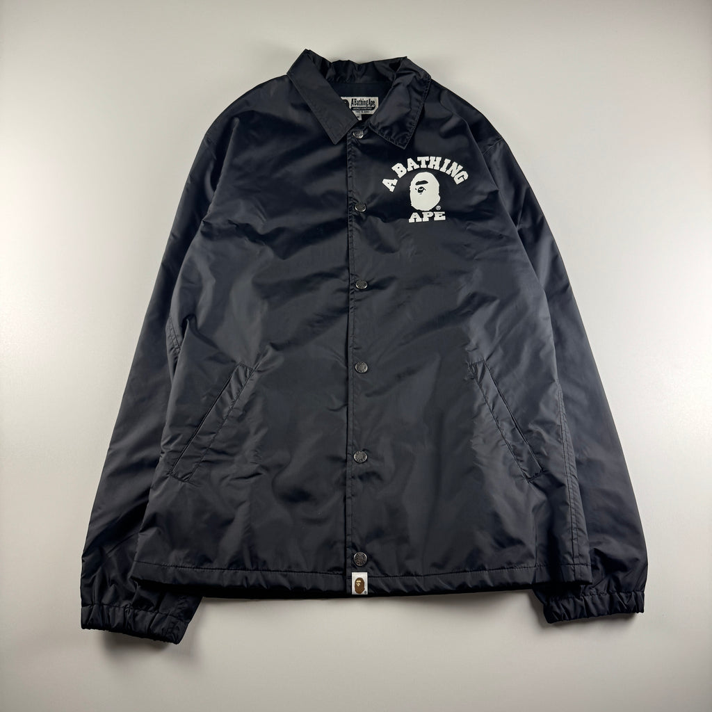 BAPE College Black Coach Jacket (M)