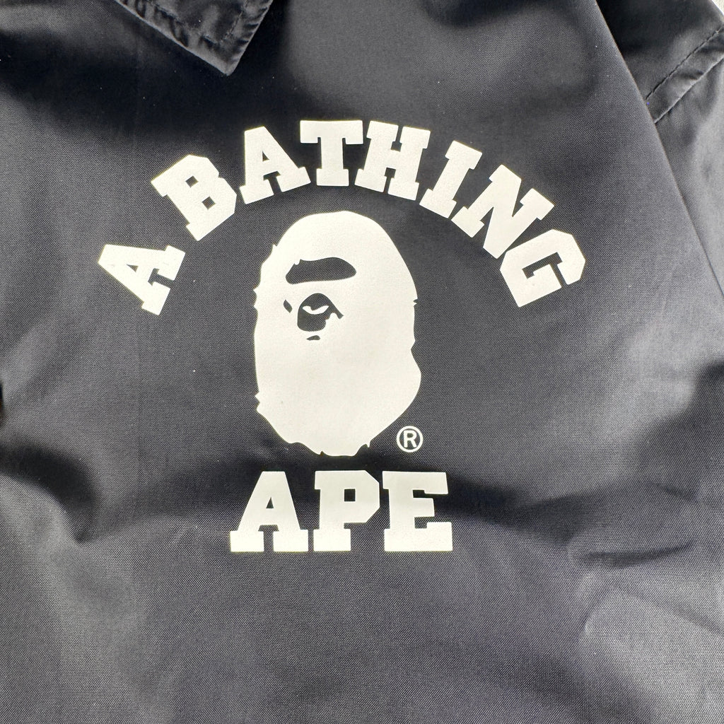 BAPE College Black Coach Jacket (M)
