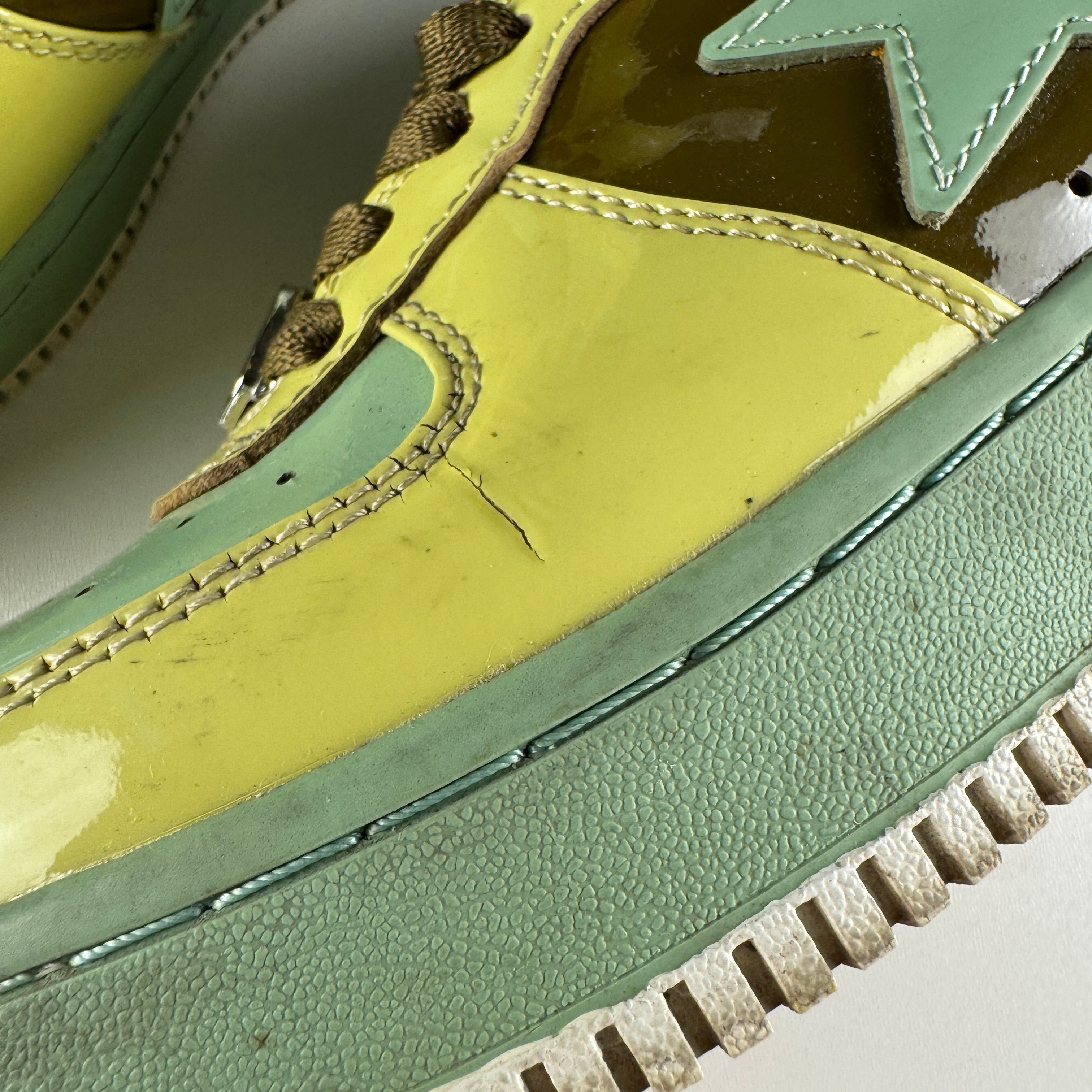 Bape Sta Patent Beige Green (US9 / EU42.5) - 7/10