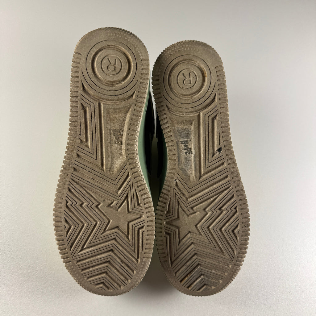 Bape Sta Patent Beige Green (US9 / EU42.5) - 7/10